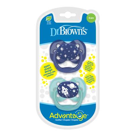 Пустышка Dr Browns анатомическая от 0 мес. 2 шт.
