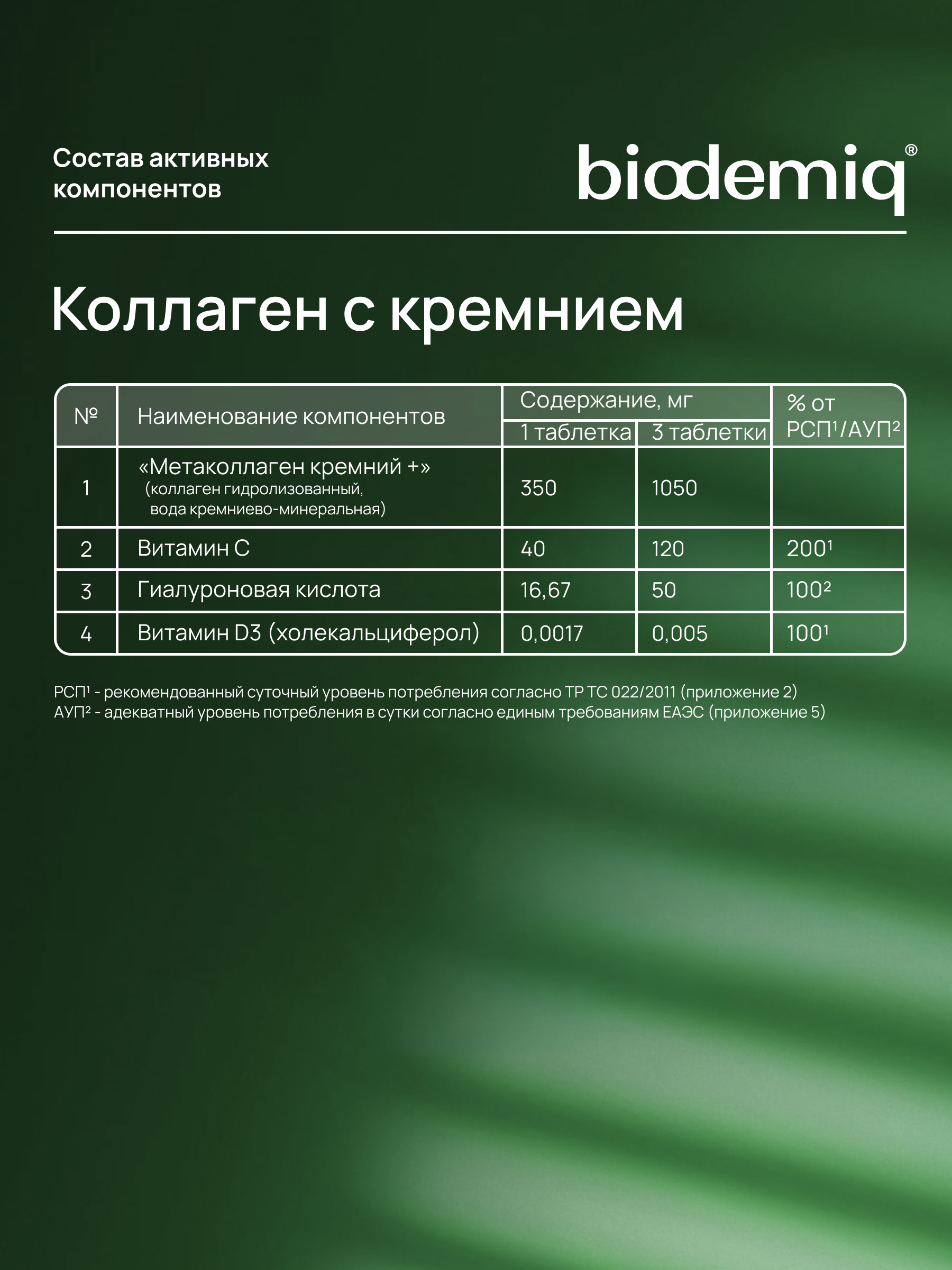 Коллаген с кремнием biodemiq и гиалуроновой кислотой С D3 - фото 5