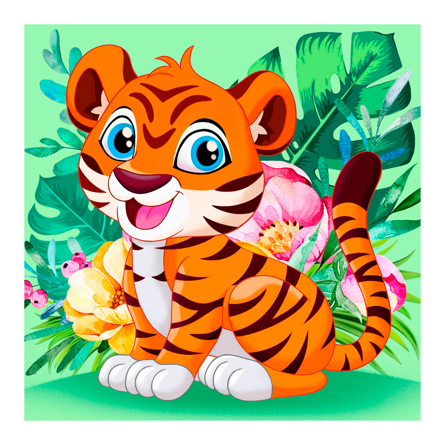 Алмазная мозаика KIKI Тигрёнок - фото 8