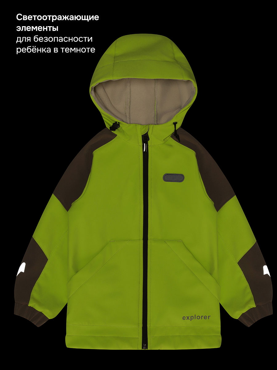 Ветровка NIKASTYLE 4л15326 лайм/кофе - фото 7