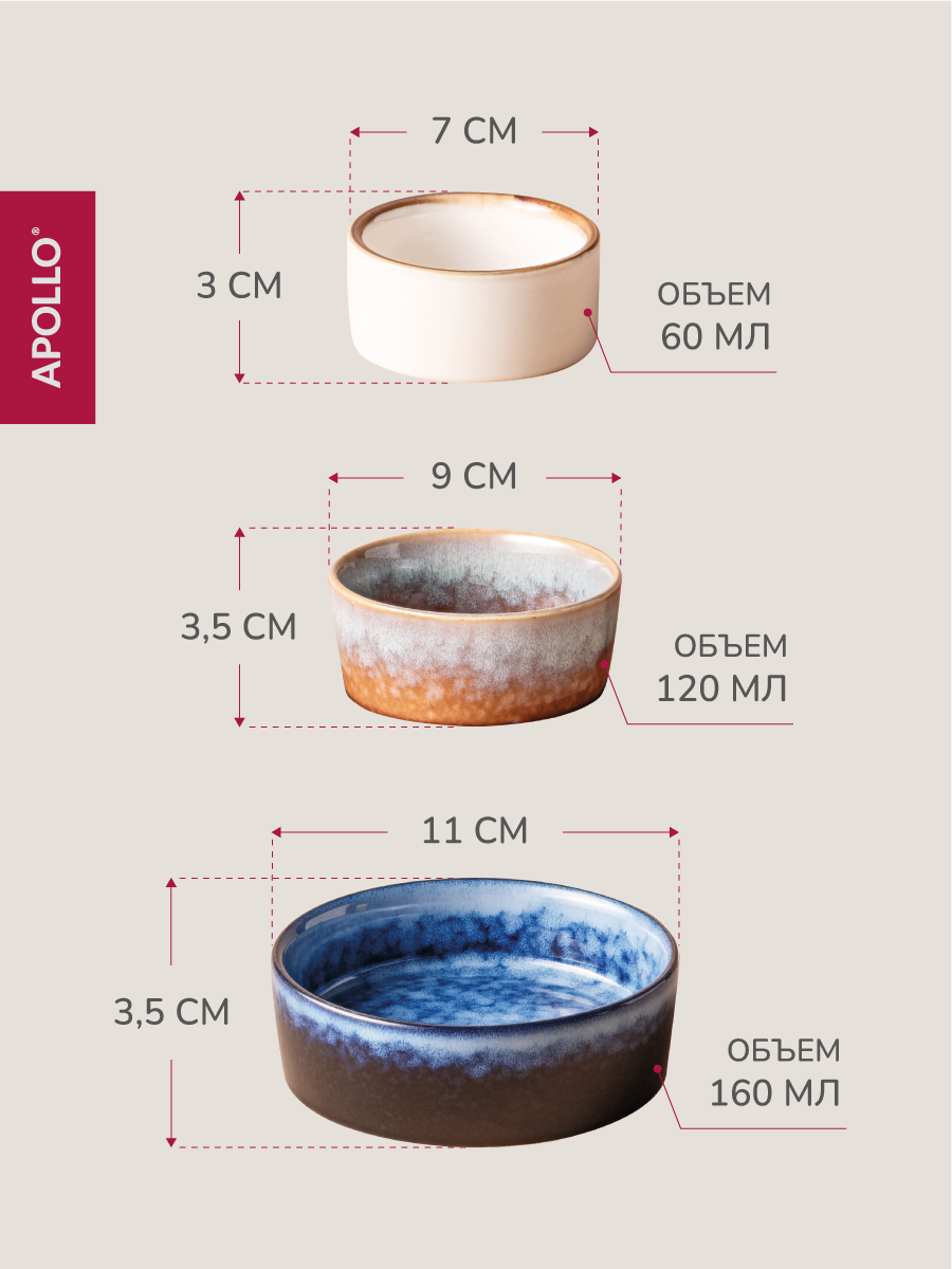 Менажница с подставкой APOLLO 3 предмета - фото 4