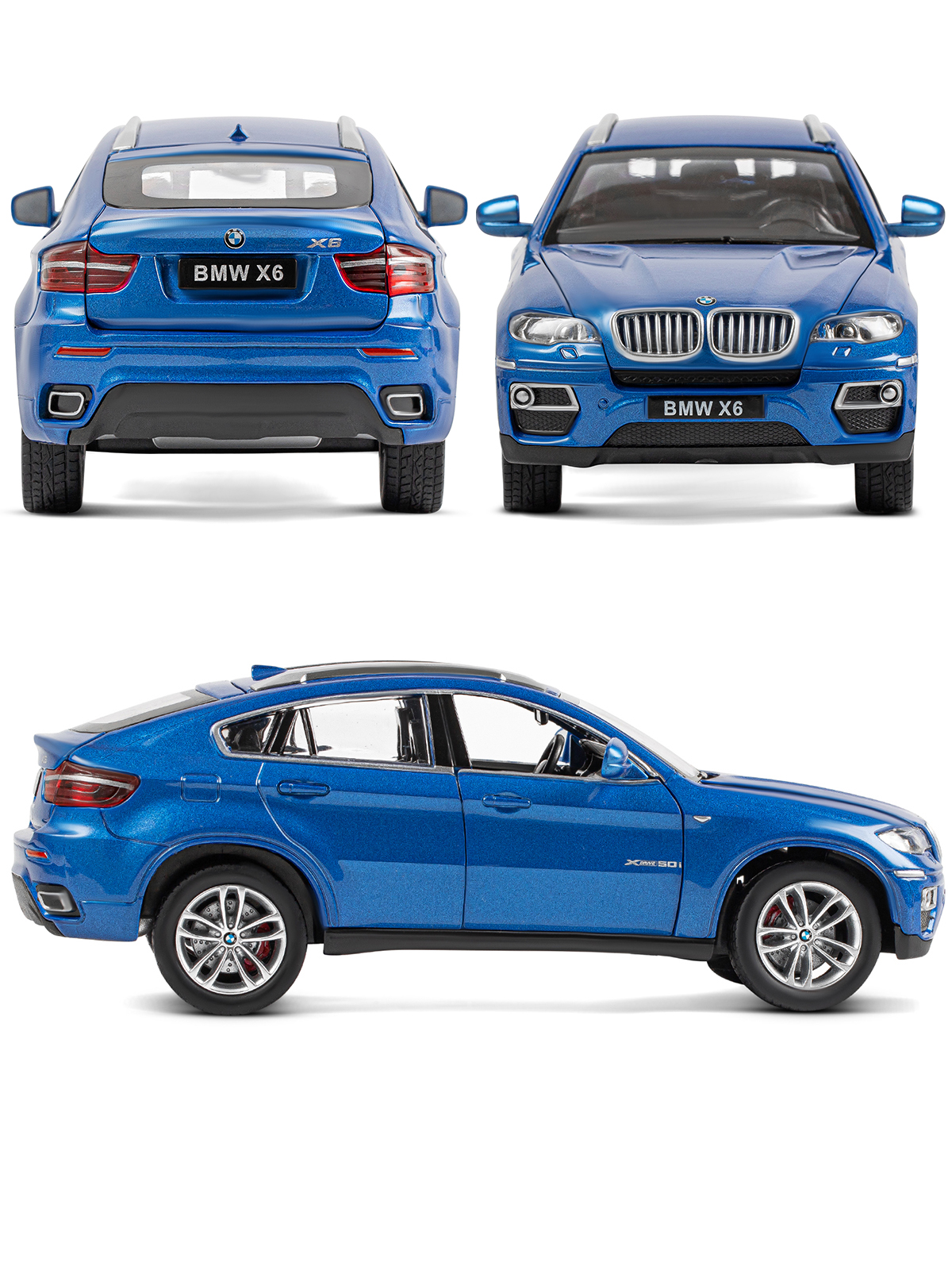 Внедорожник АВТОпанорама BMW X6 1:26 JB1200121 - фото 5