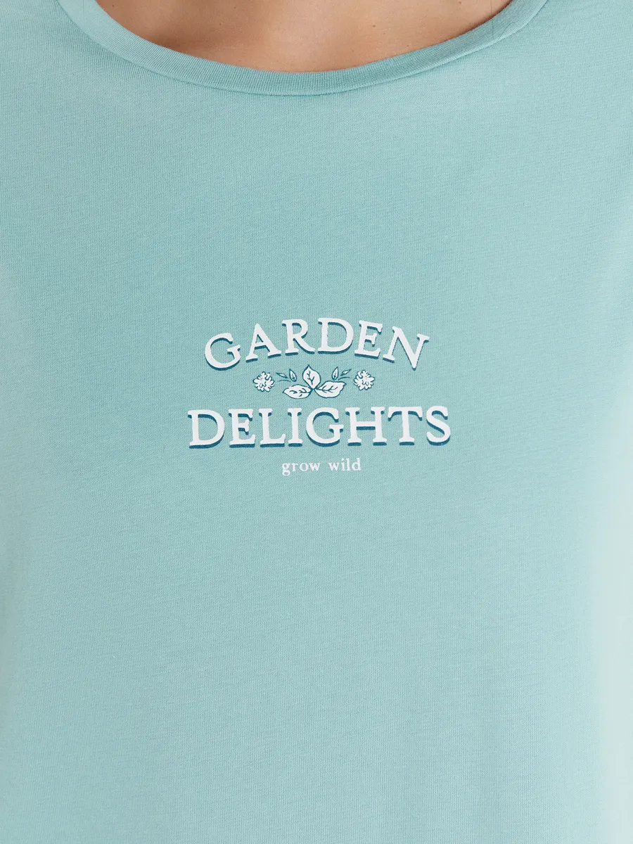 Пижама Mark Formelle (Марк Формэль) 592370/пыльная бирюза +узоры на пыльной бирюзе - фото 9