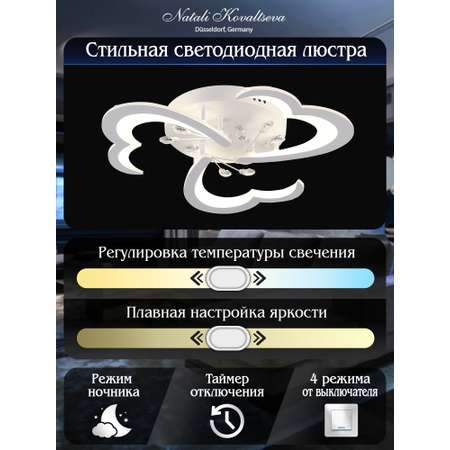 Светодиодный светильник NATALI KOVALTSEVA люстра 80W белый LED