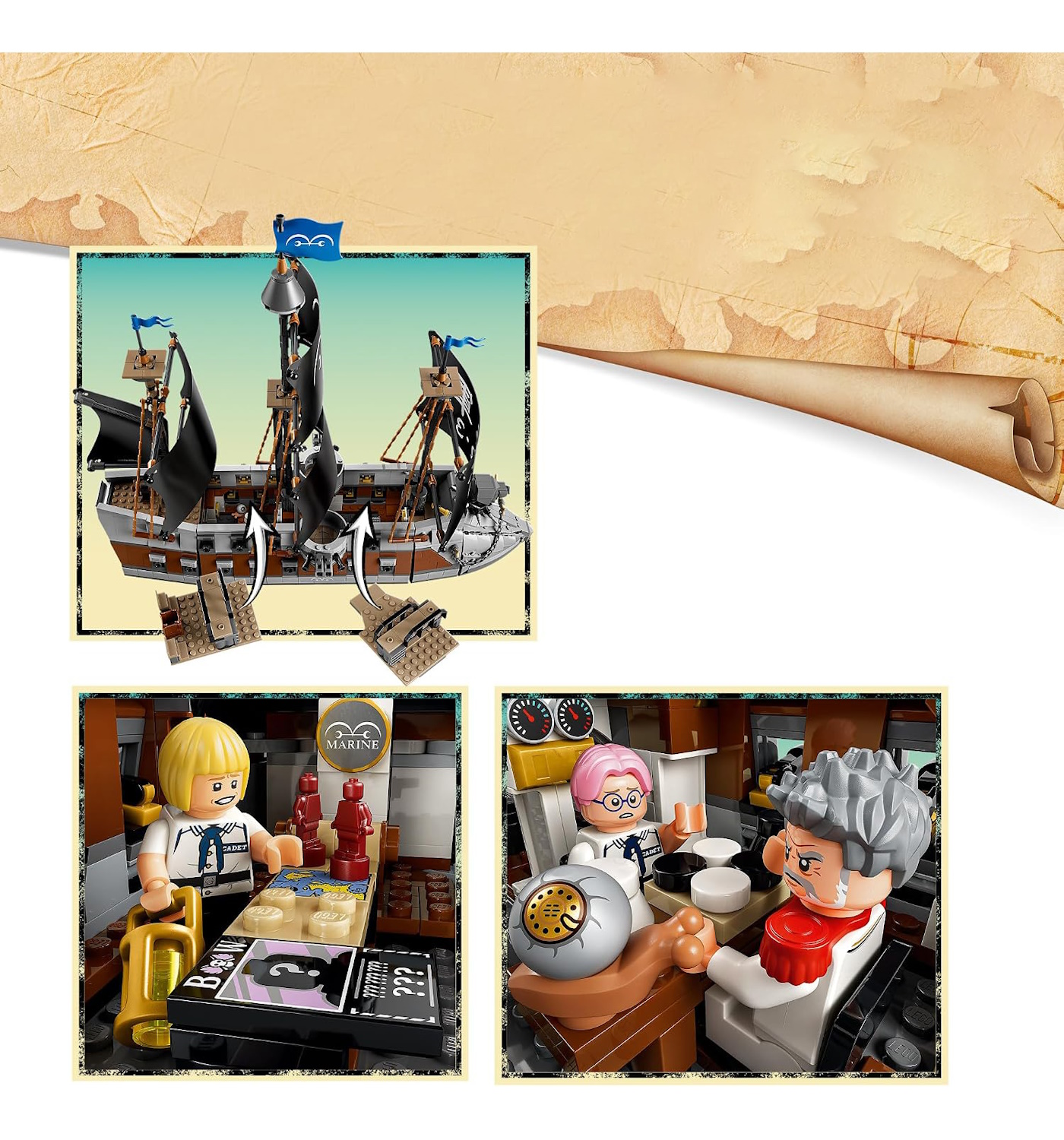 Конструктор LEGO One Piece Военный корабль Гарпа 1705 дет. - фото 3
