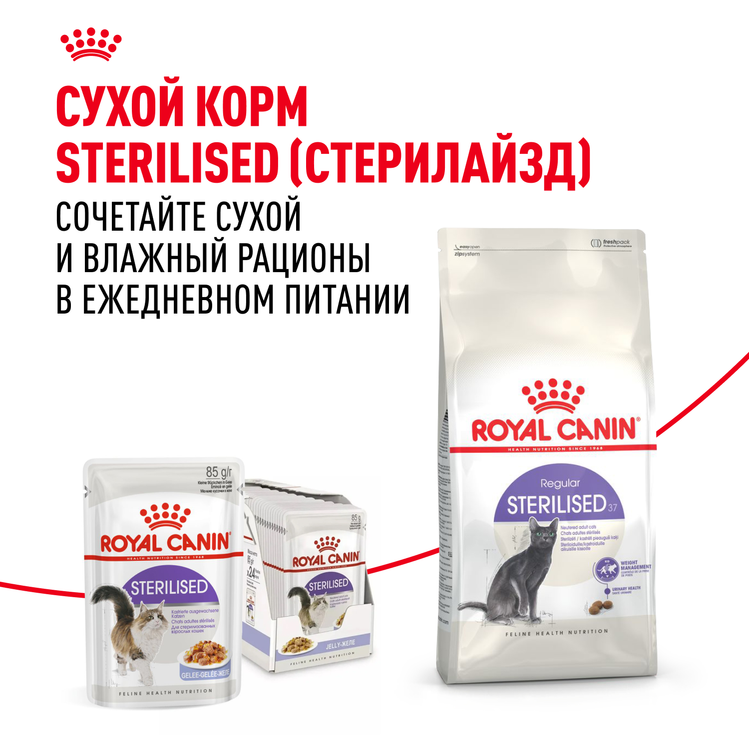 Корм влажный для кошек ROYAL CANIN Sterilised 85г желе - фото 8