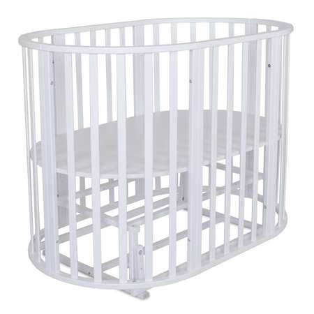 Кровать Babyton круглая с универсальным маятником Белый