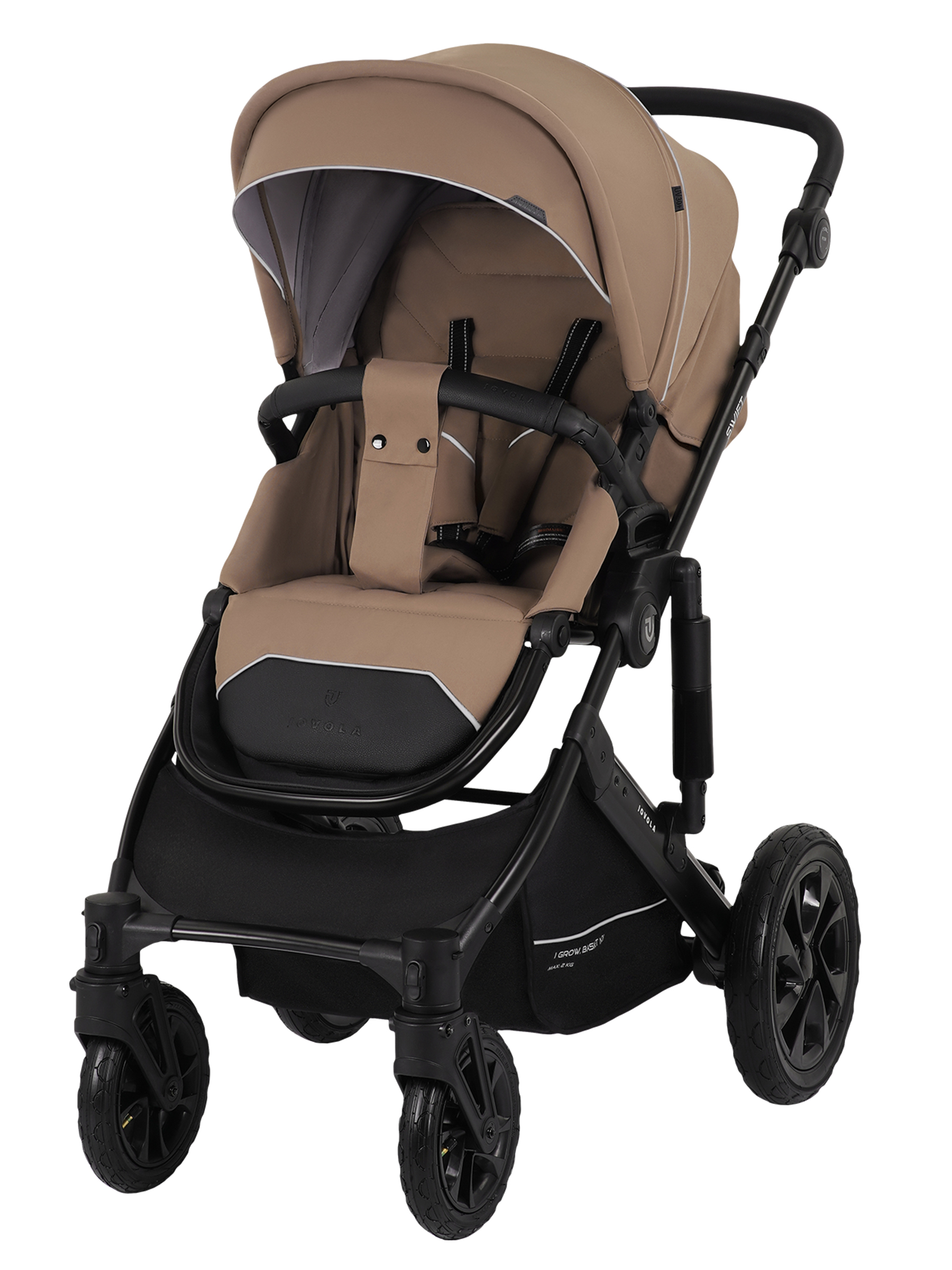 Коляска 3в1 JOVOLA Swift Plus темно-бежевый - фото 8