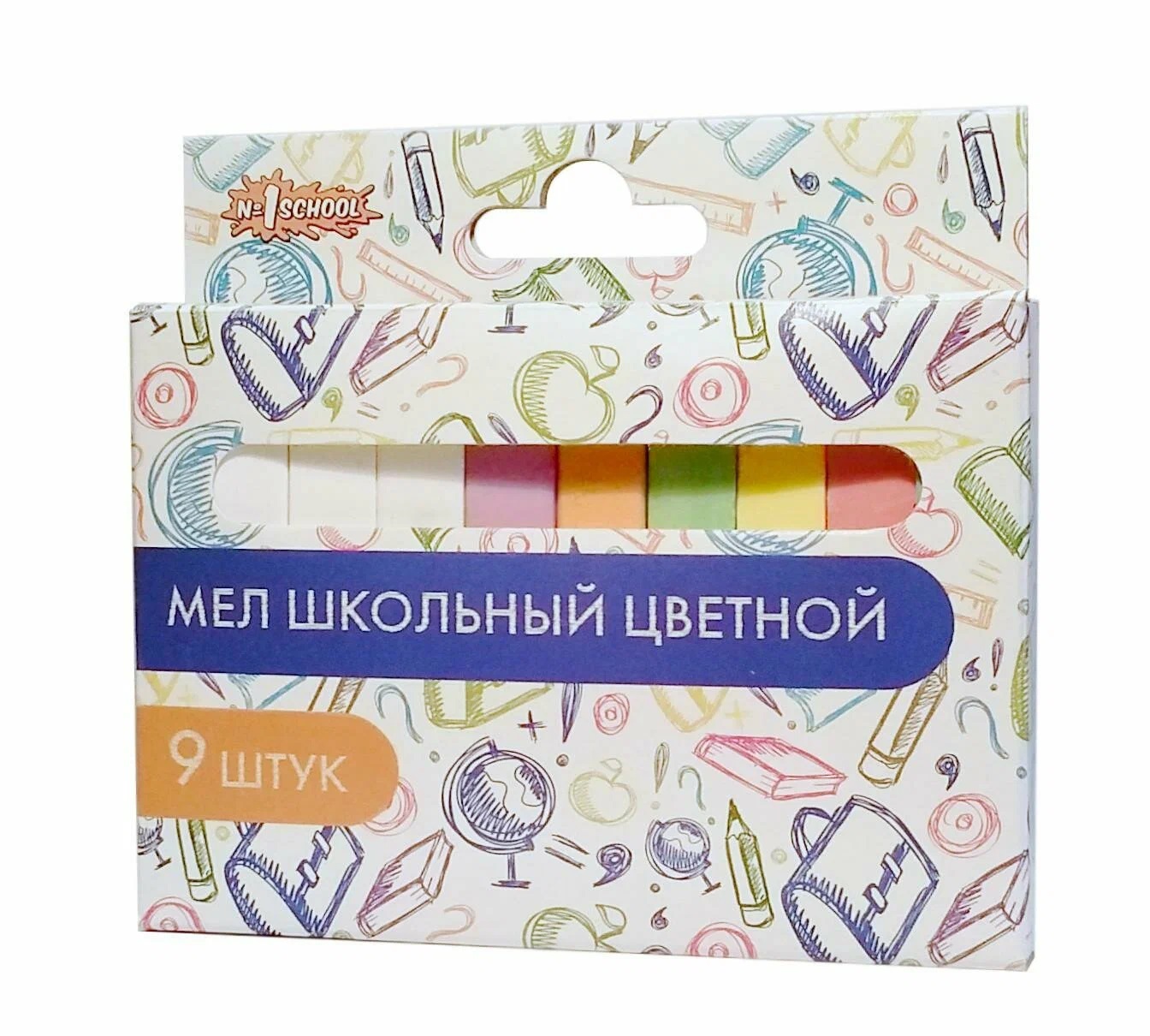 Мел сухой №1 School 9 шт. - фото 1