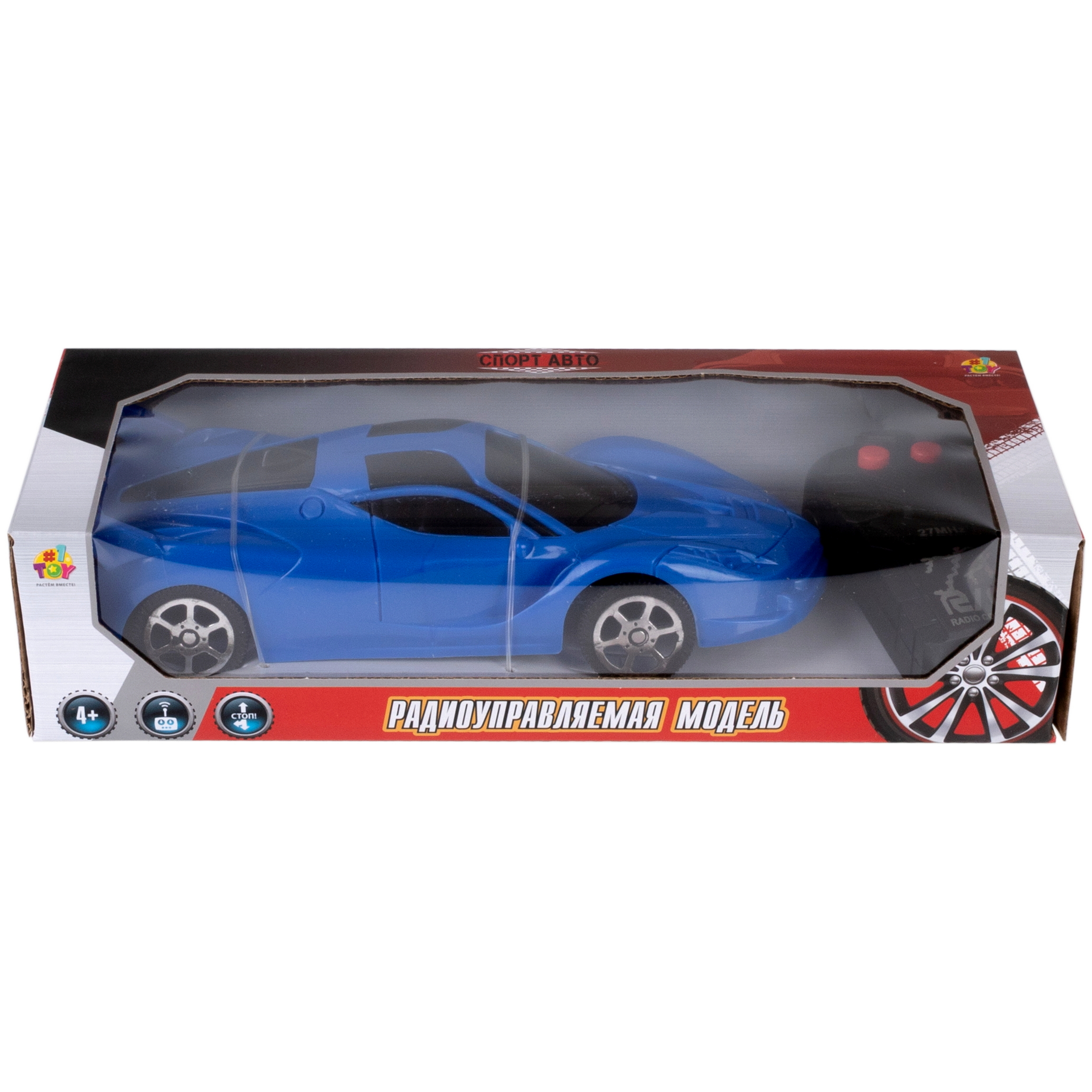 Автомобиль РУ 1TOY на пульте управления спорткар 1:24 - фото 13