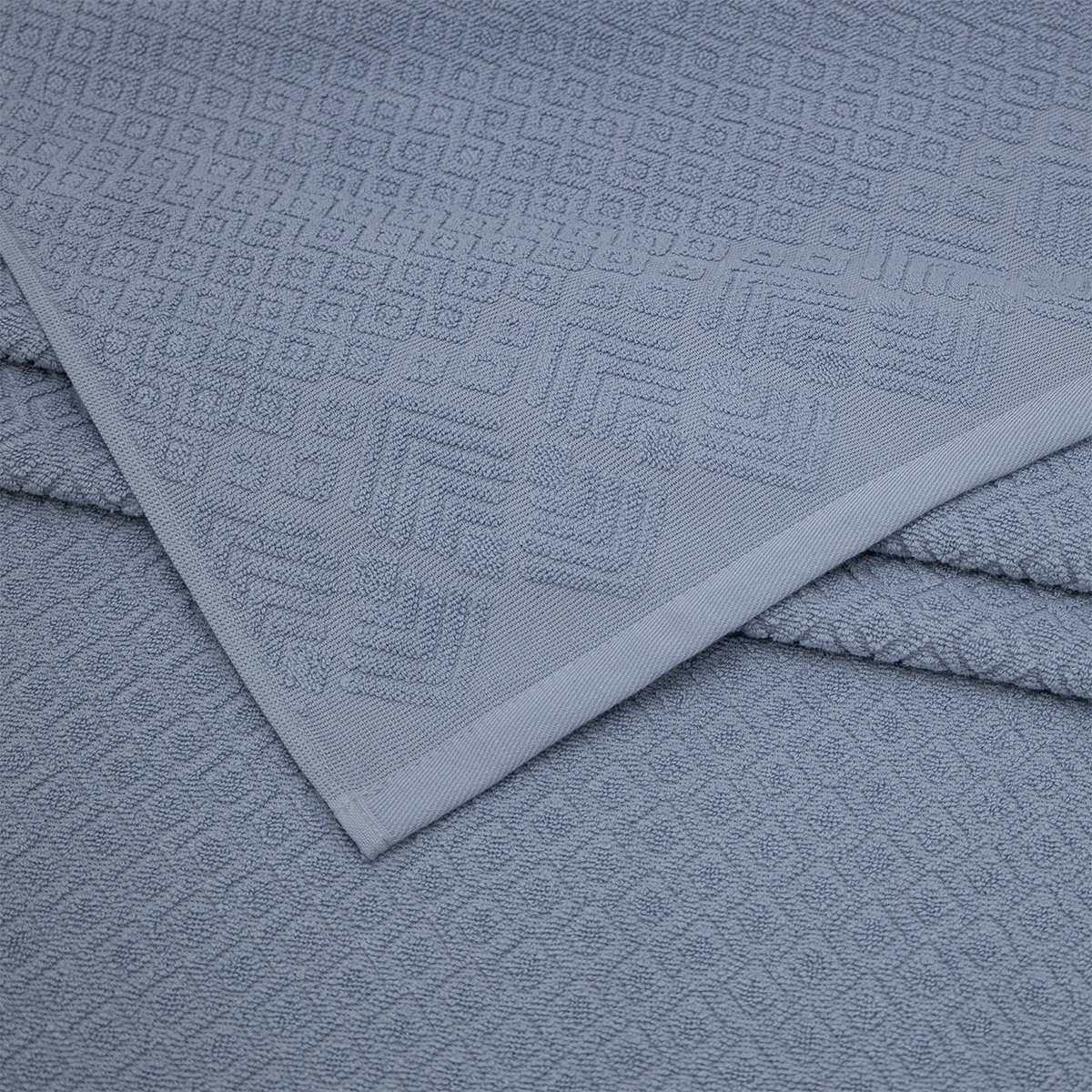 Полотенце BRAVO Ромб 50*70 + 70*120 синий 2 шт. - фото 6