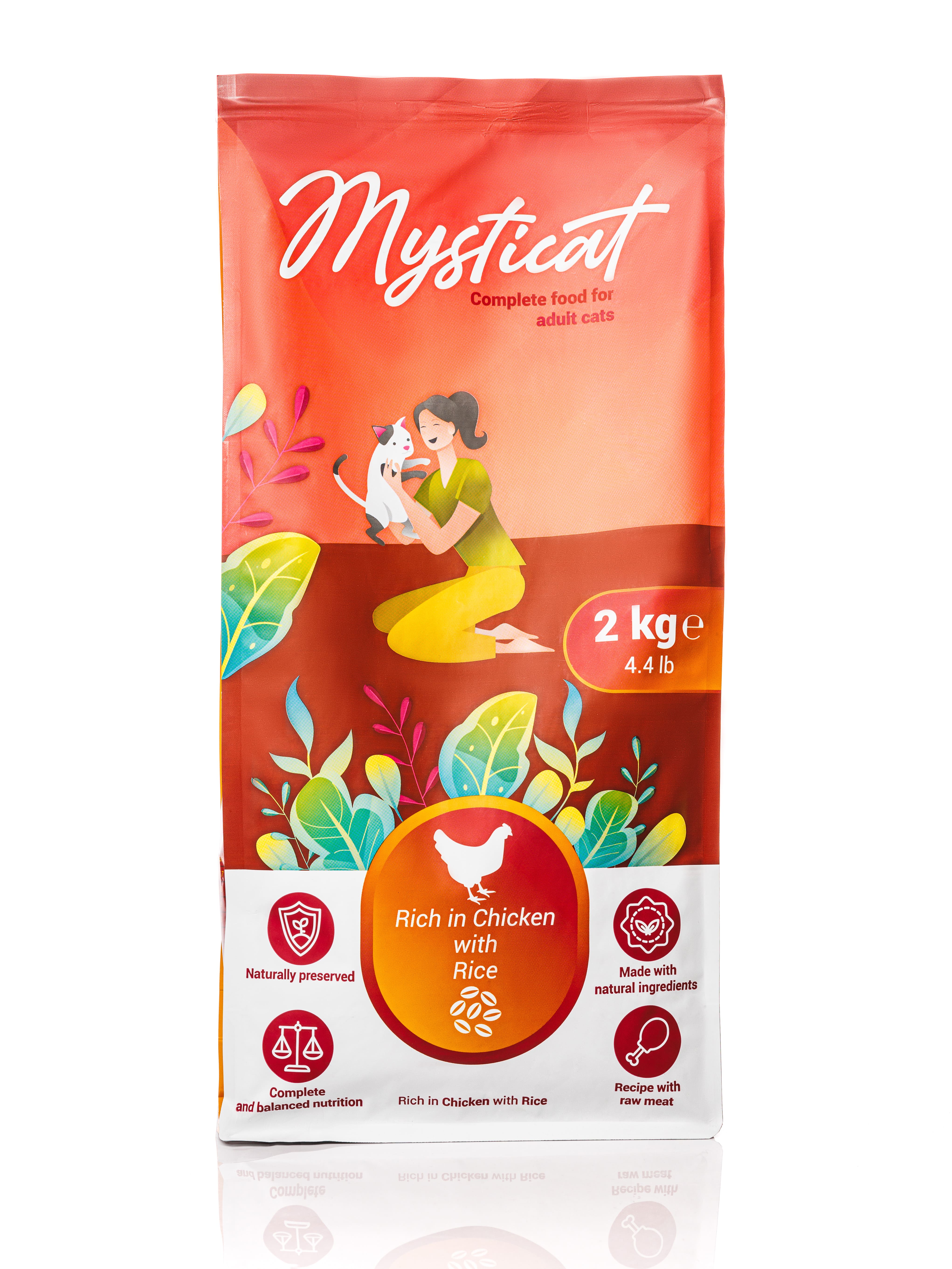 Корм сухой MYSTICAT с курицей и рисом 2 кг - фото 2