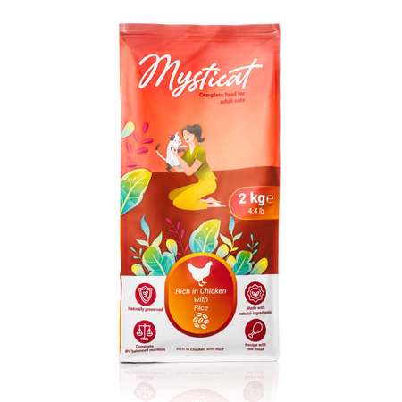 Корм сухой MYSTICAT с курицей и рисом 2 кг