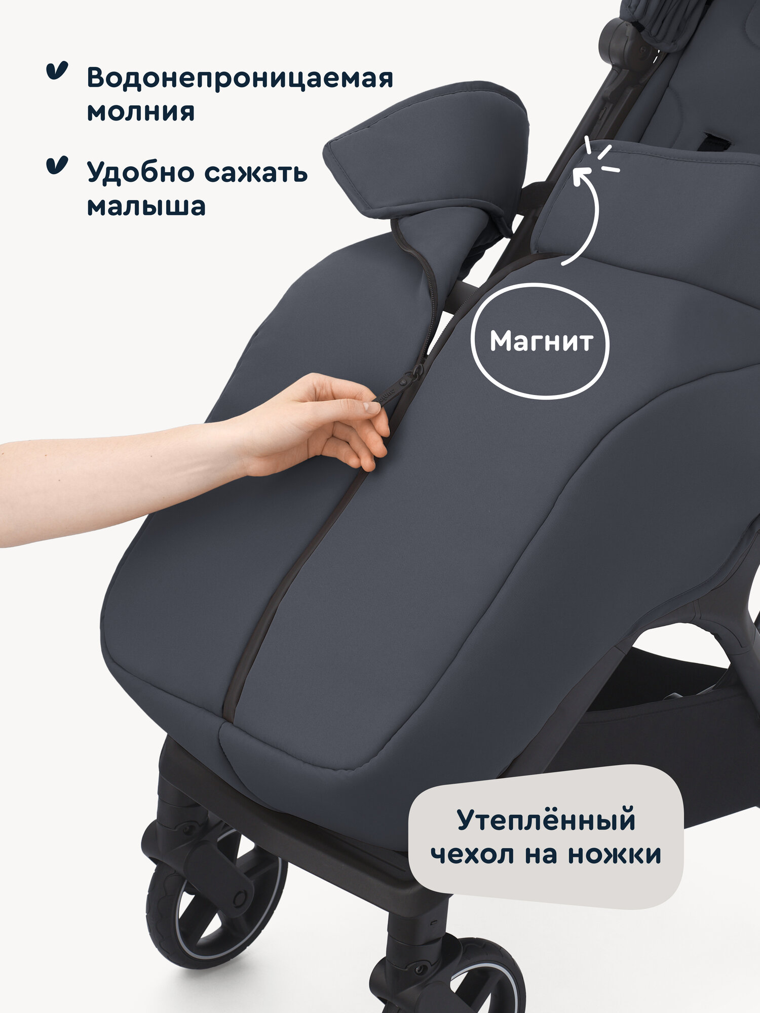 Коляска прогулочная Junion Loffy синий - фото 5