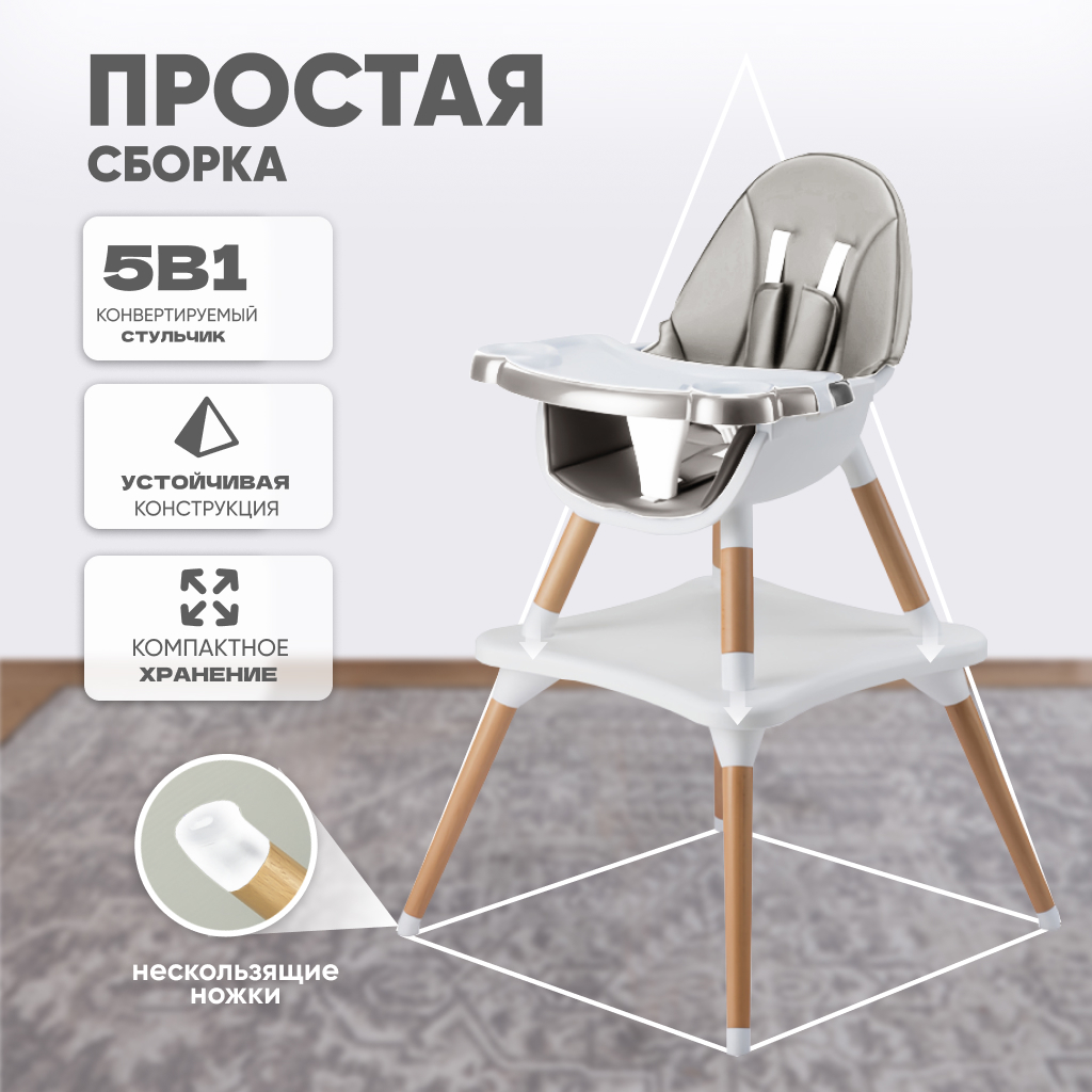 Стульчик для кормления Solmax трансформер - фото 3