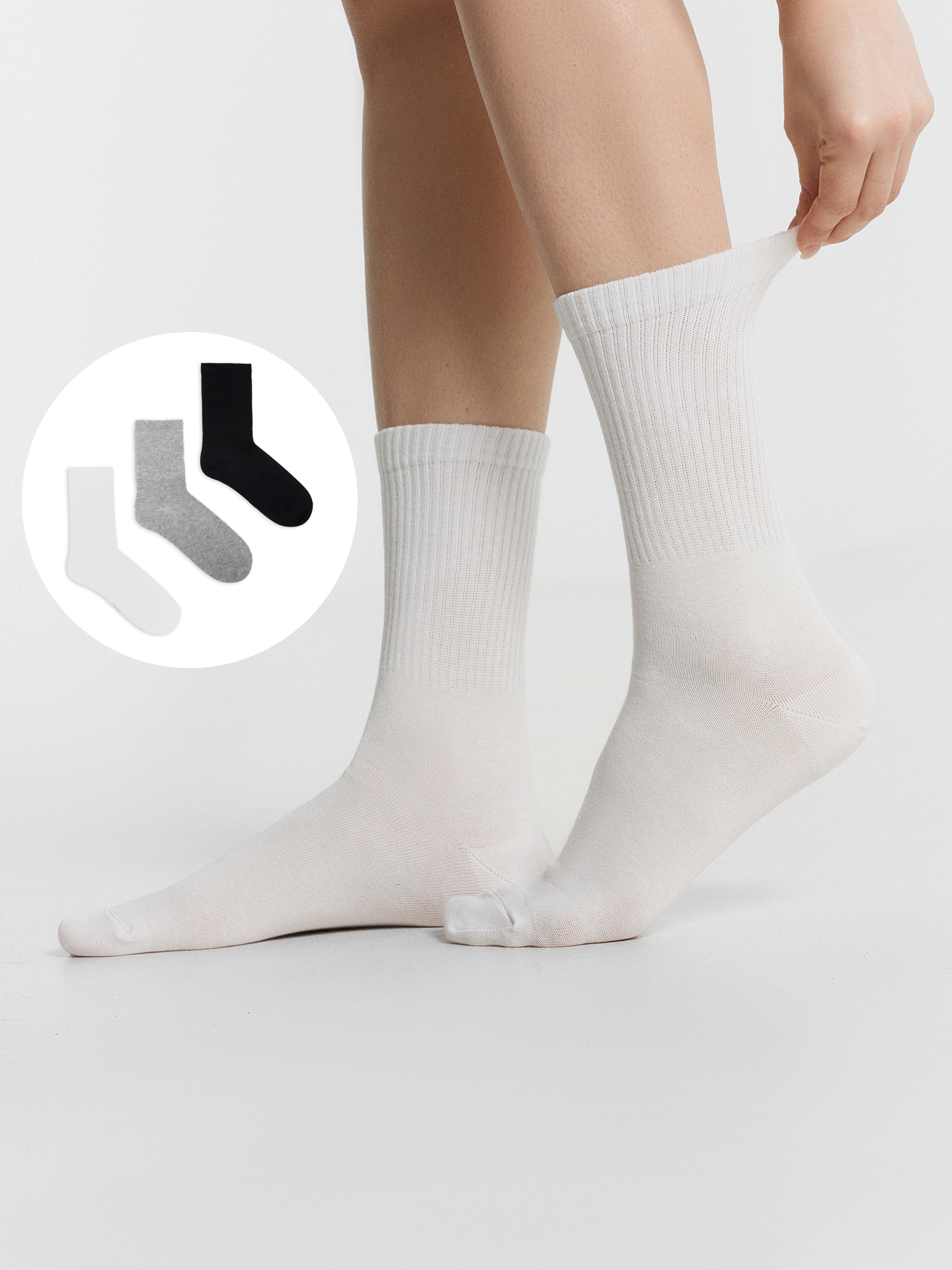 Изображение товара [Носки] Mark Formelle 25 Легкий хлопковый базовый набор 3 пары