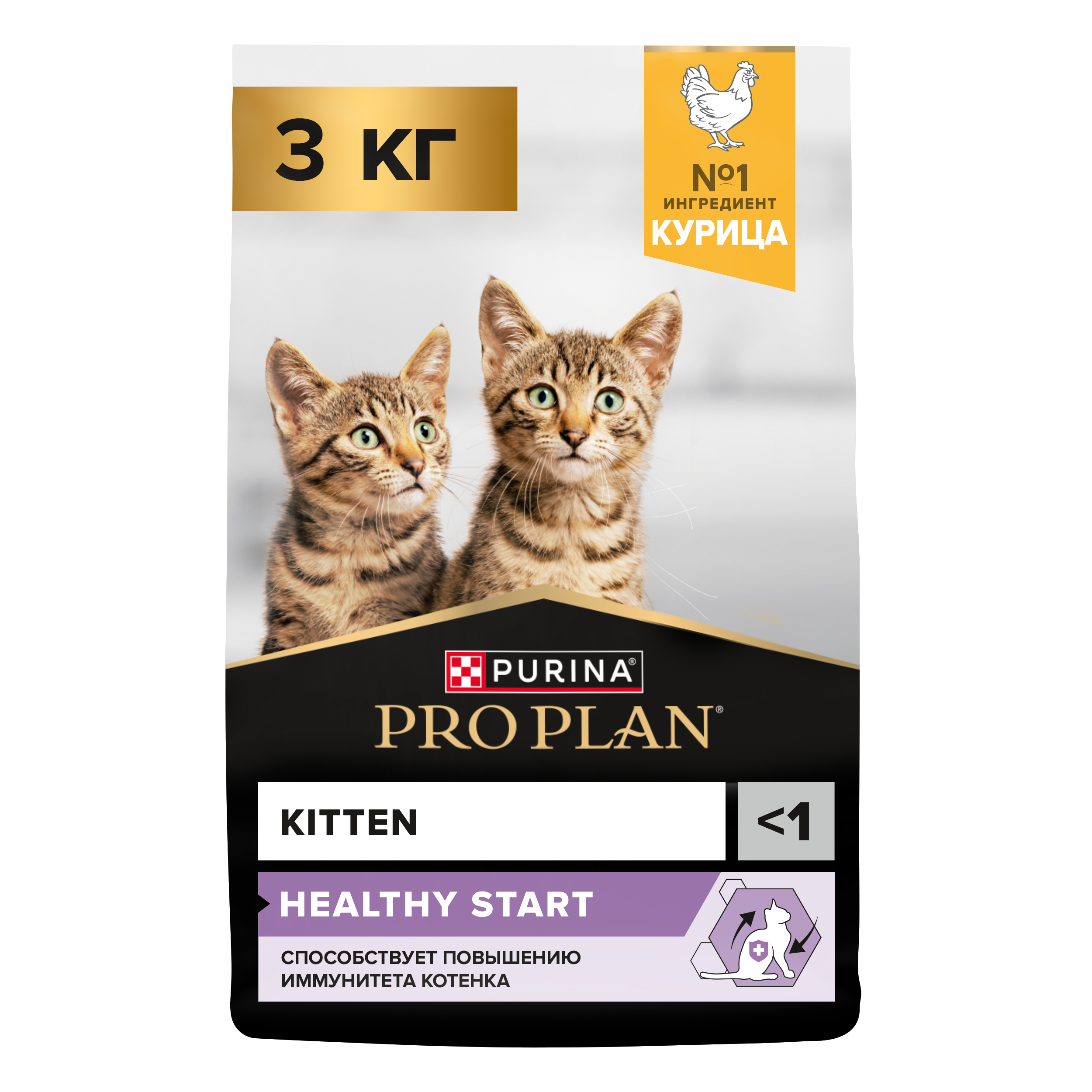 Корм сухой для котят PRO PLAN HEALTHY START 3 кг с курицей - фото 1