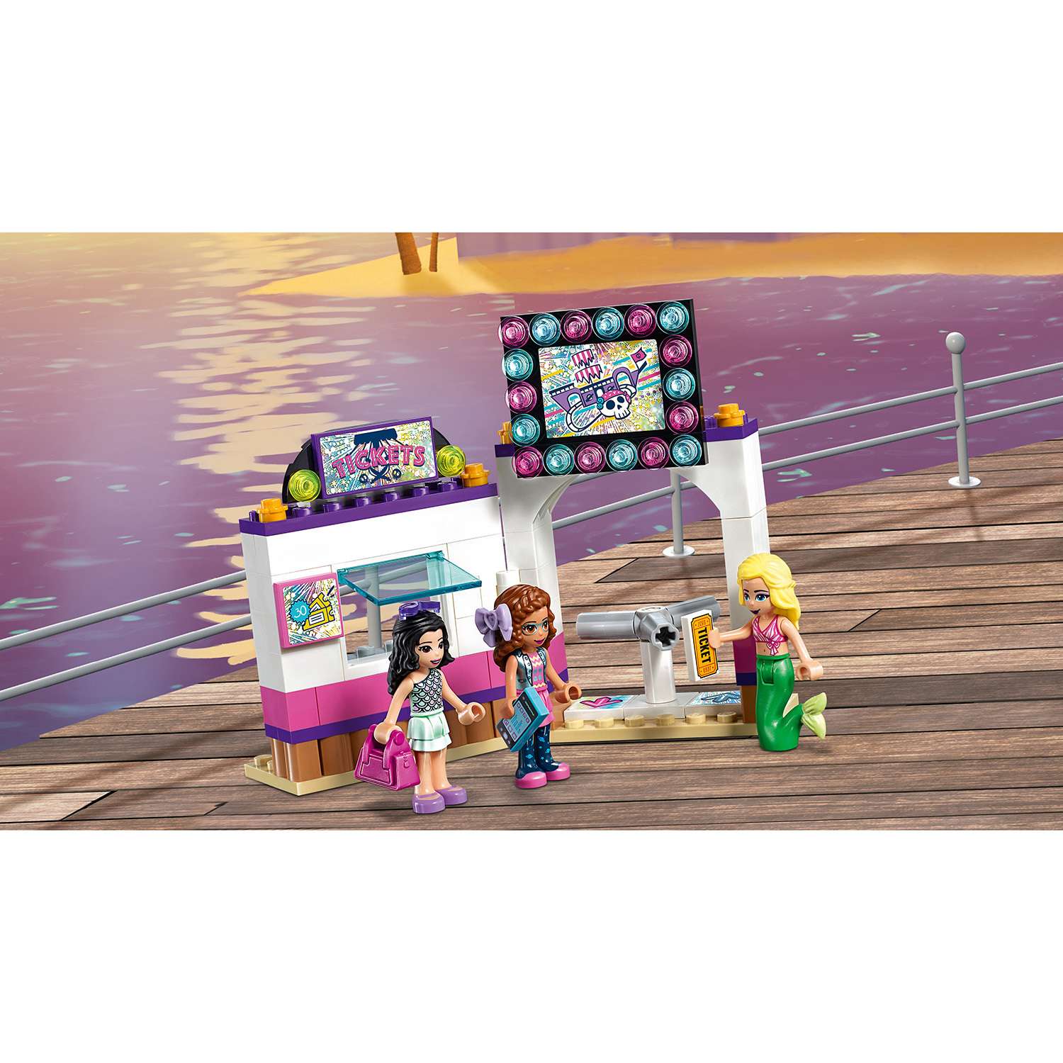 Конструктор LEGO Friends Прибрежный парк развлечений блочный - фото 9