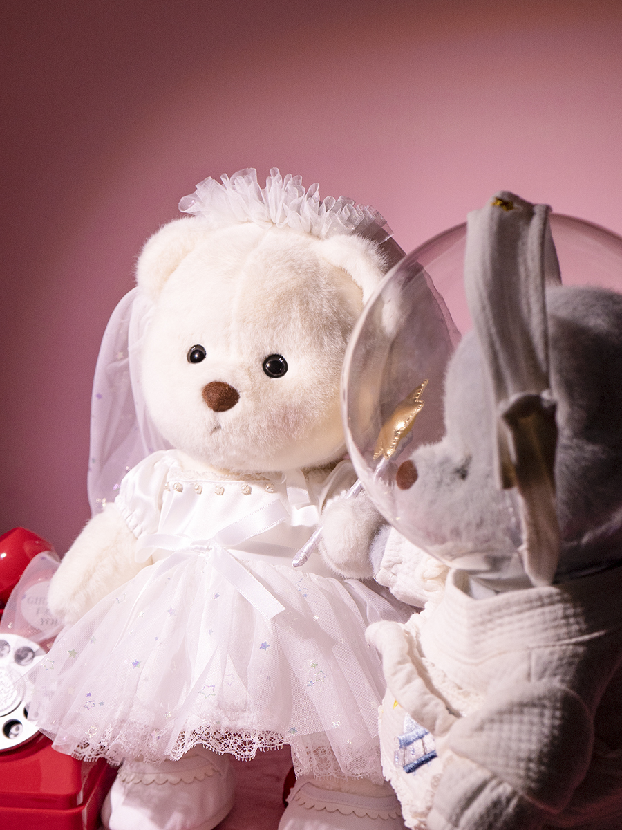 Мягкая игрушка TeddyTales Медведь Невеста Астронавта M - фото 8