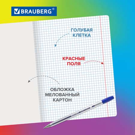Тетрадь Brauberg клетка 12 лист. 10 шт.