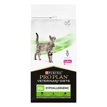 Корм для кошек и котят Purina Pro Plan Veterinary diets HA St/Ox Hypoallergenic гипоаллергенный диетический для снижения пищевой непереносимости сухой 1.3кг