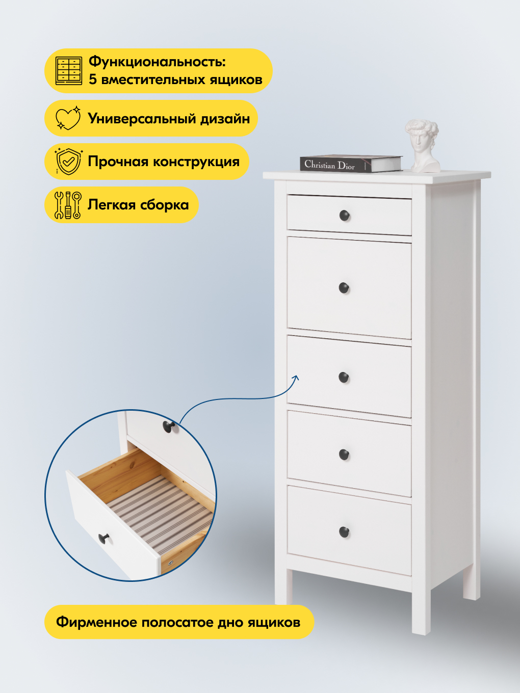 Комод IKEA КЫМОР - фото 4