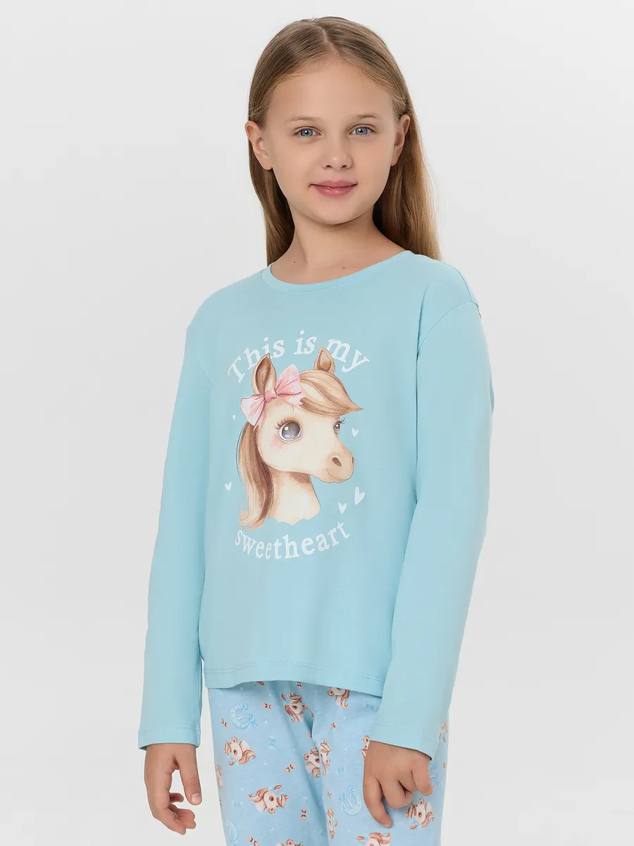 Пижама Mark Formelle (Марк Формэль) 567740/голубой +милые коники на голубом - фото 7