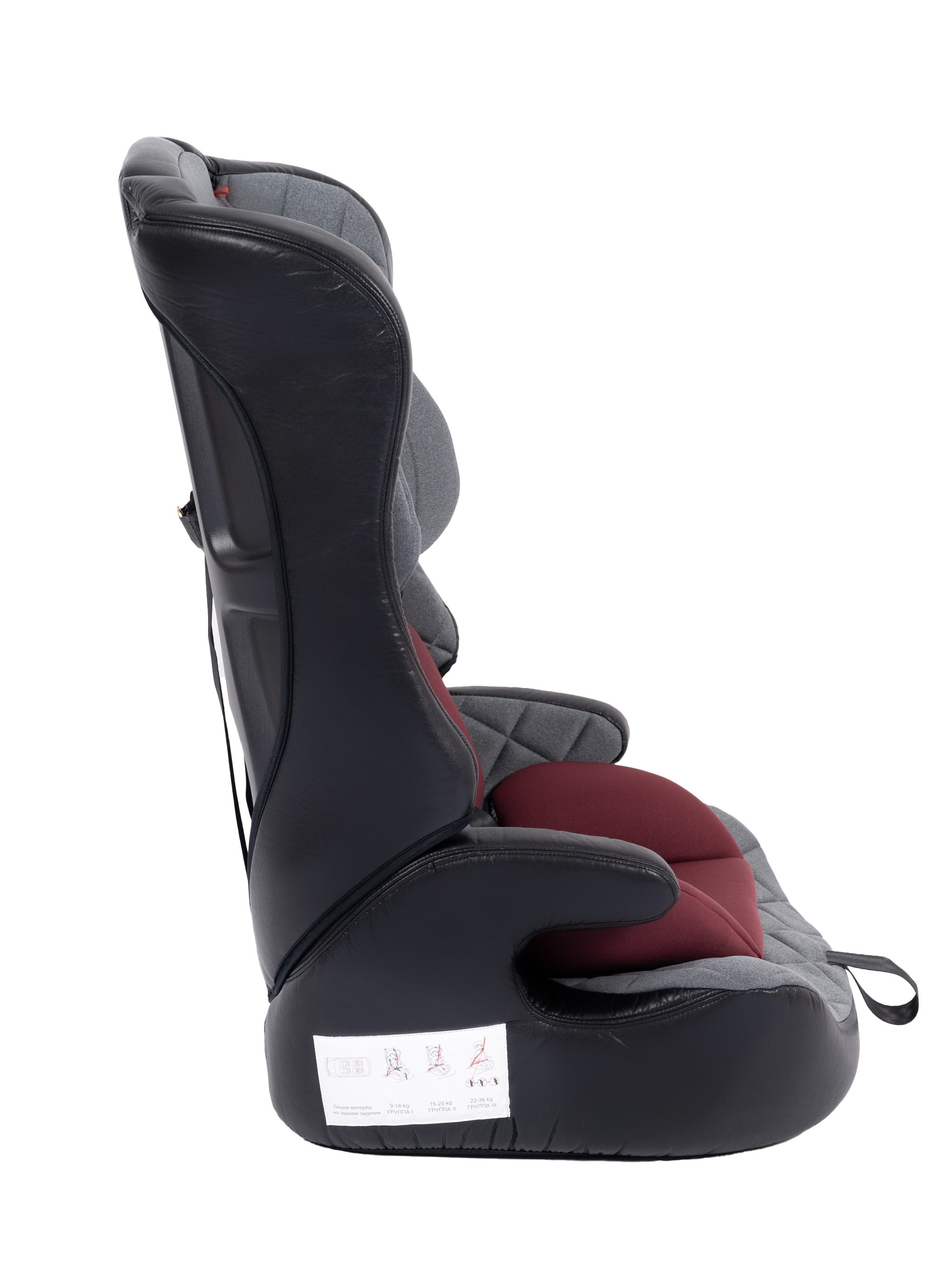 Автокресло TOMMY 1/2/3 (9-36 кг) бордовый - фото 2