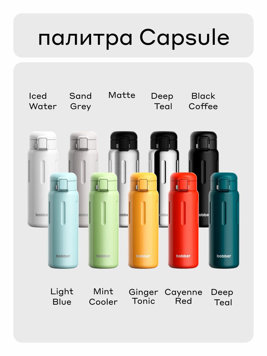 Термокружка для напитков 500 мл Bobber Capsule красный - фото 5