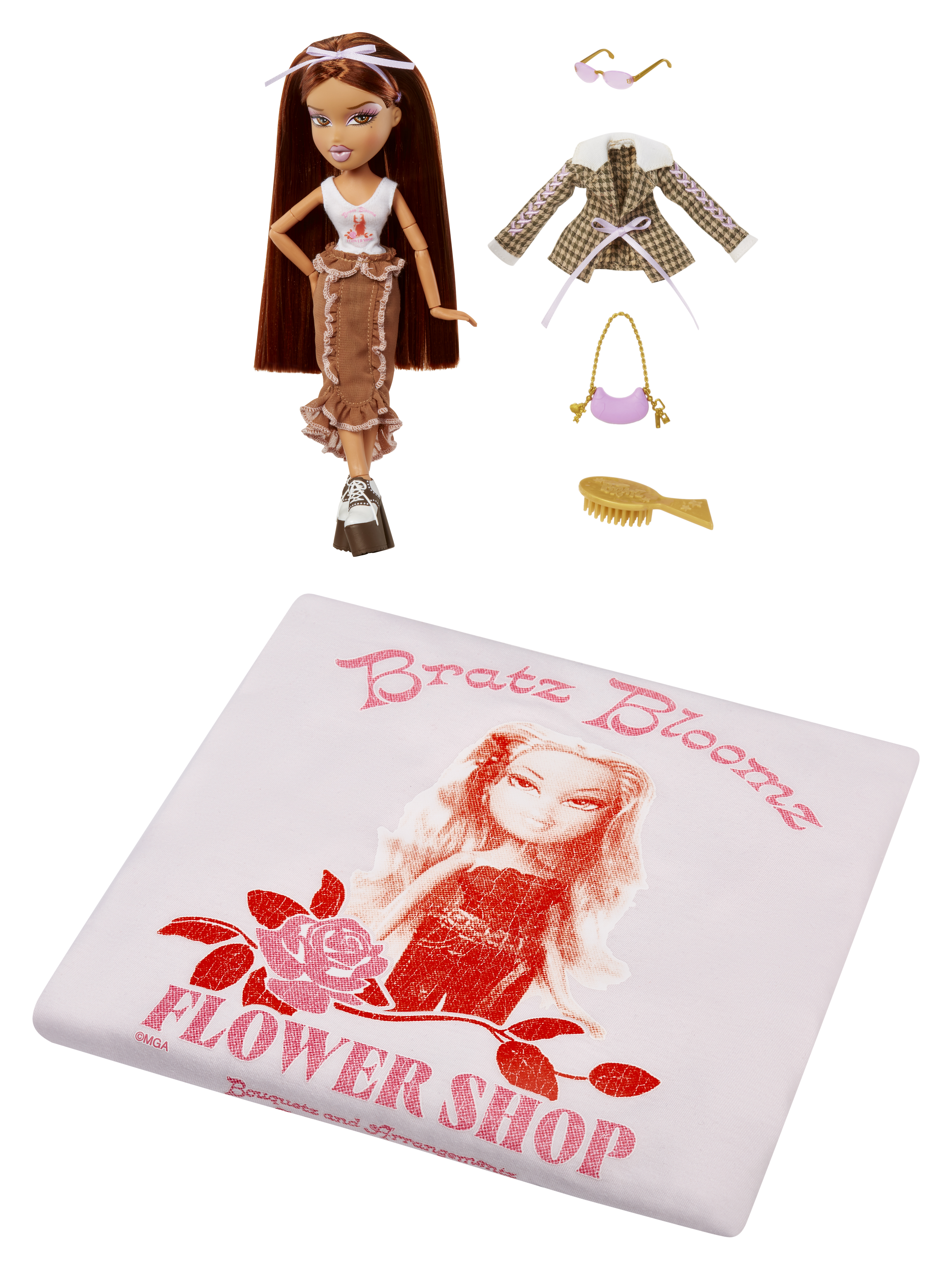 Кукла модельная Bratz Ясмин Stylin' с футболкой 544876-EUC - фото 11