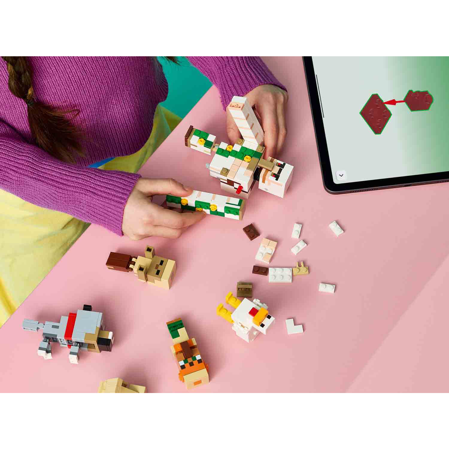 Конструктор LEGO Minecraft Атака куриного наездника 428 дет. - фото 7