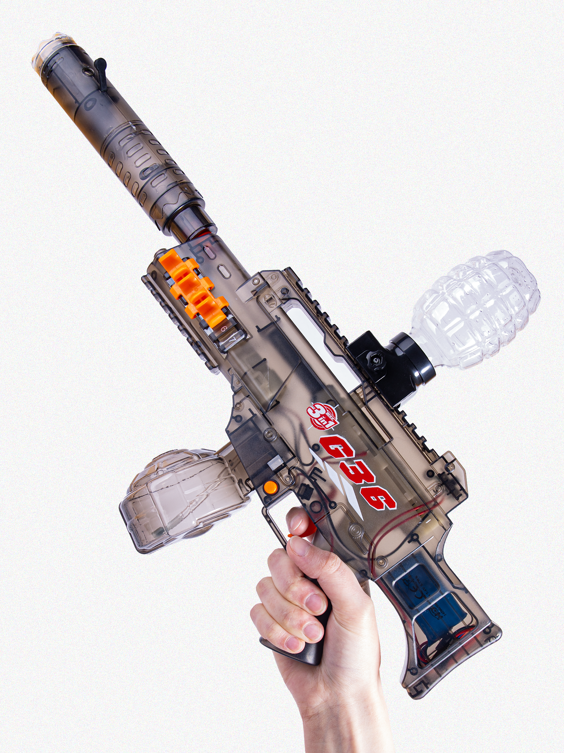 Автомат водный BAZUMI с орбизами и мягкими пулями - фото 6