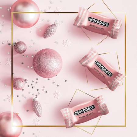 Финики CHOCODATE с миндалем в рубиновом шоколаде 100г