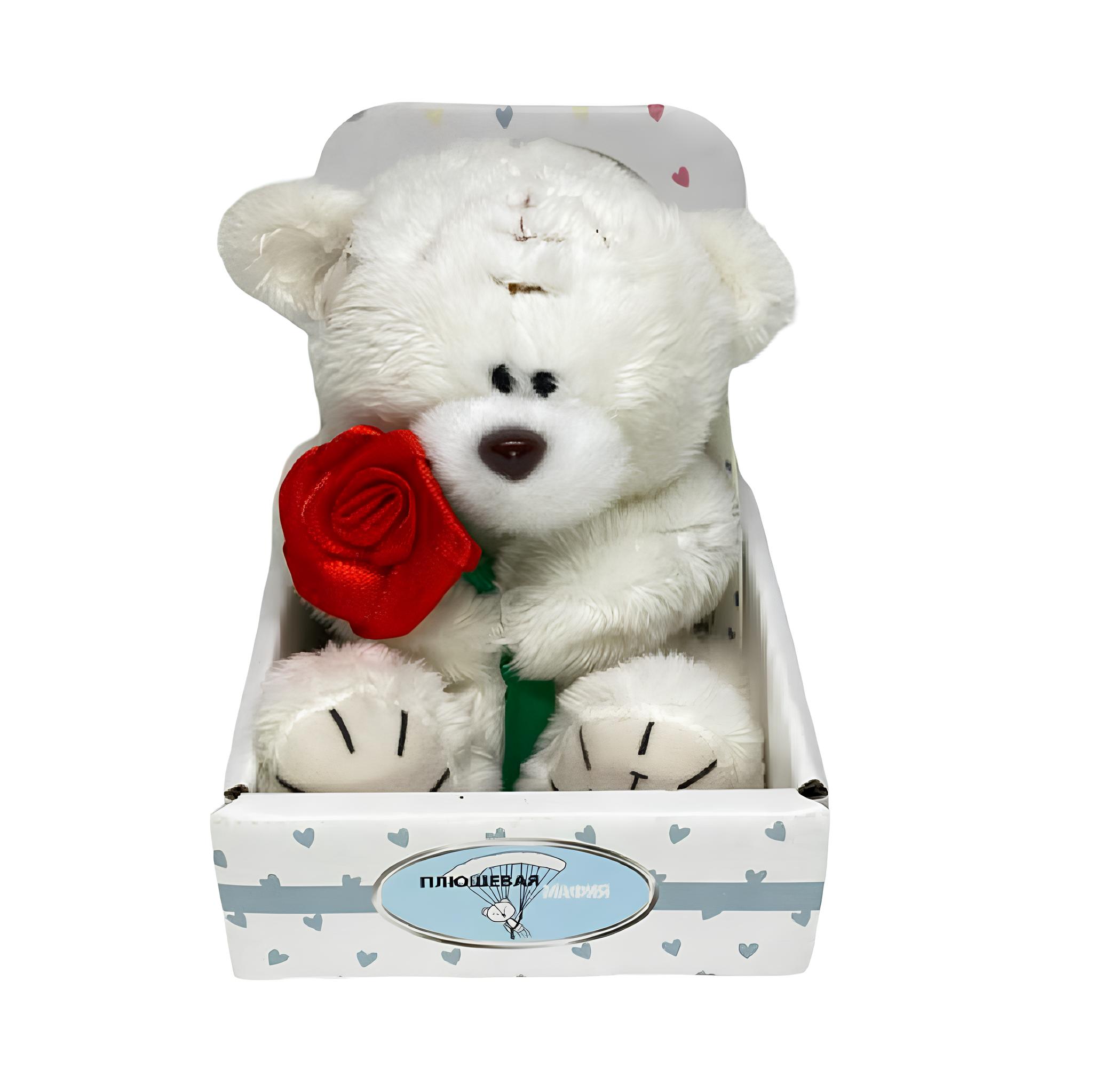 Мягкая игрушка Плюшевая мафия мишка Мишка для тебя с розочкой - фото 3