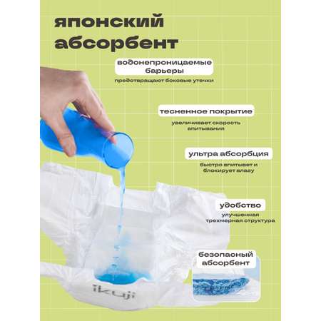 Подгузники Ikuji (4-6 кг) 22 шт.
