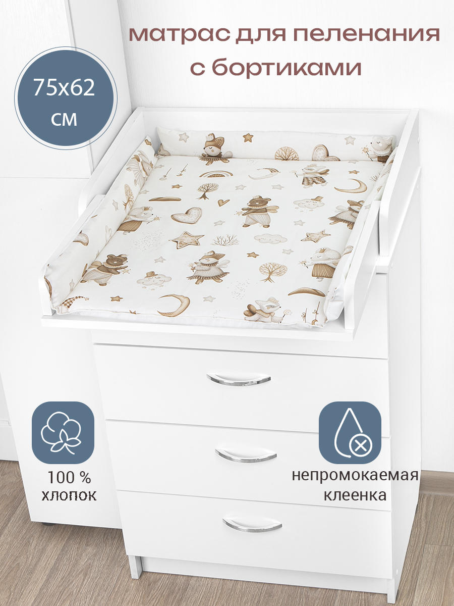 Матрас для пеленания БОНЯМ с бортиками - фото 1