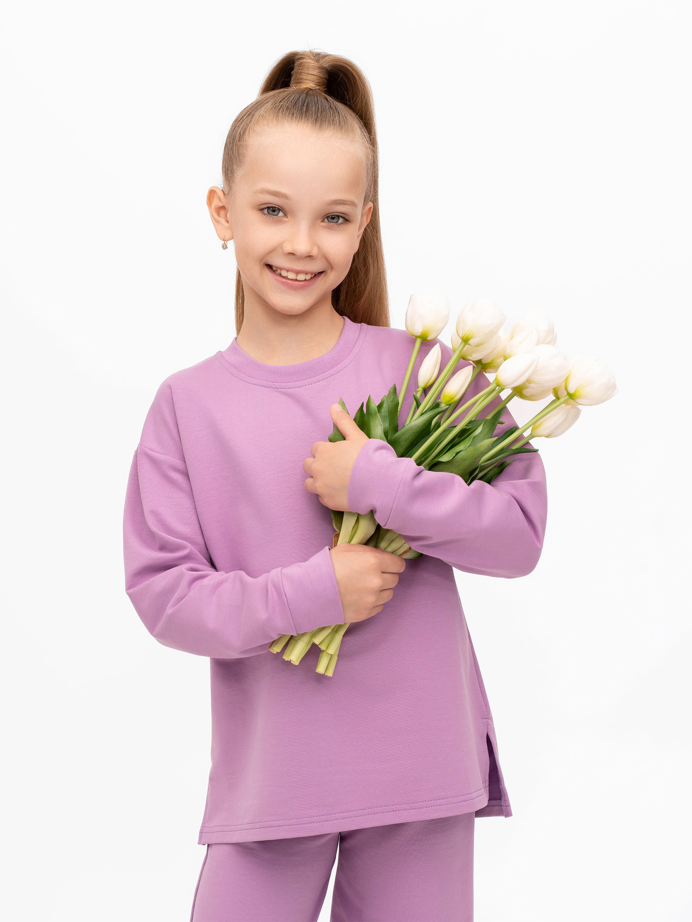 Свитшот и брюки Утенок 7065 сирень - фото 20