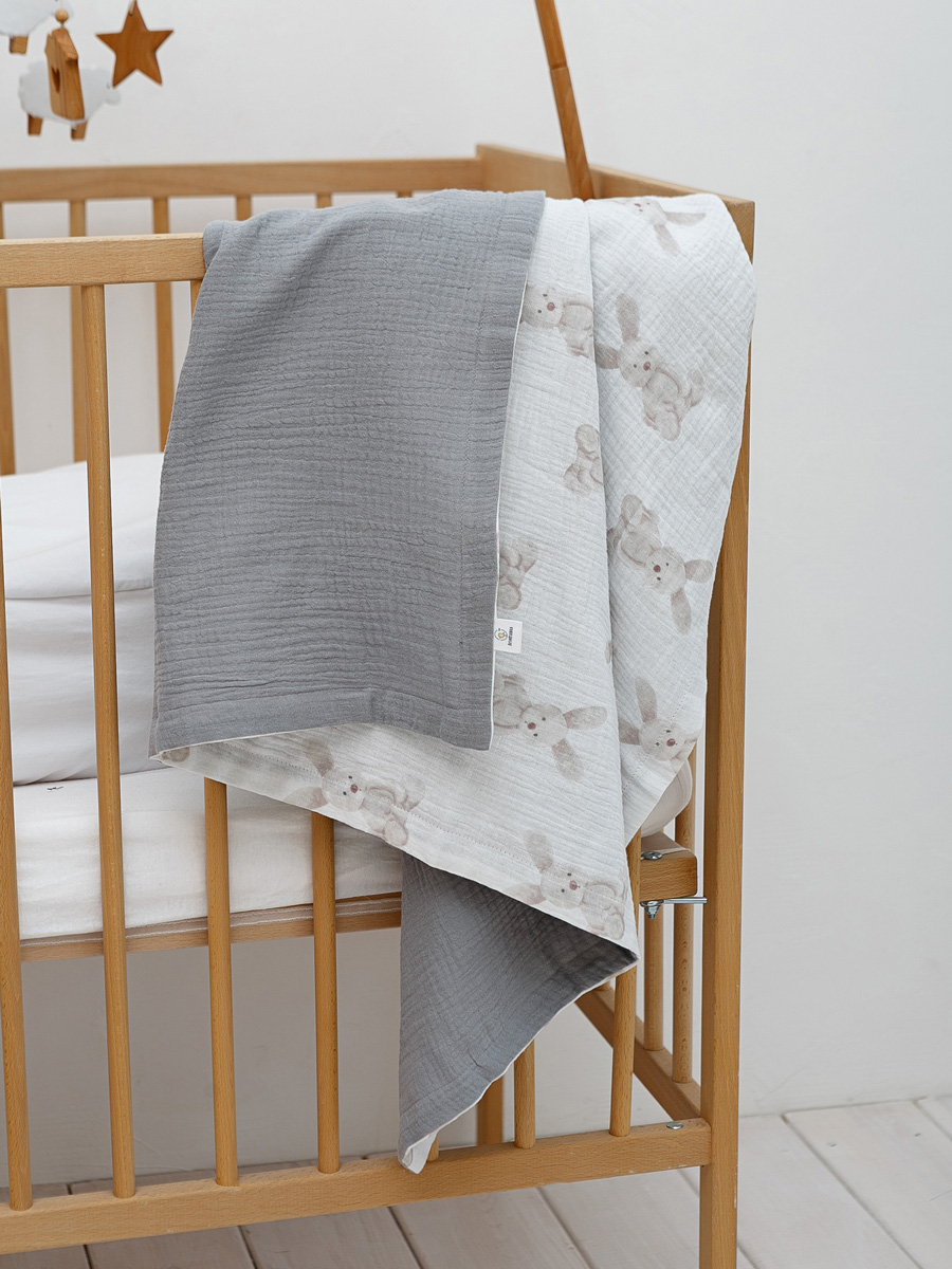 Плед ЛетиПташка Серый 95 x 130 см хлопок - фото 16