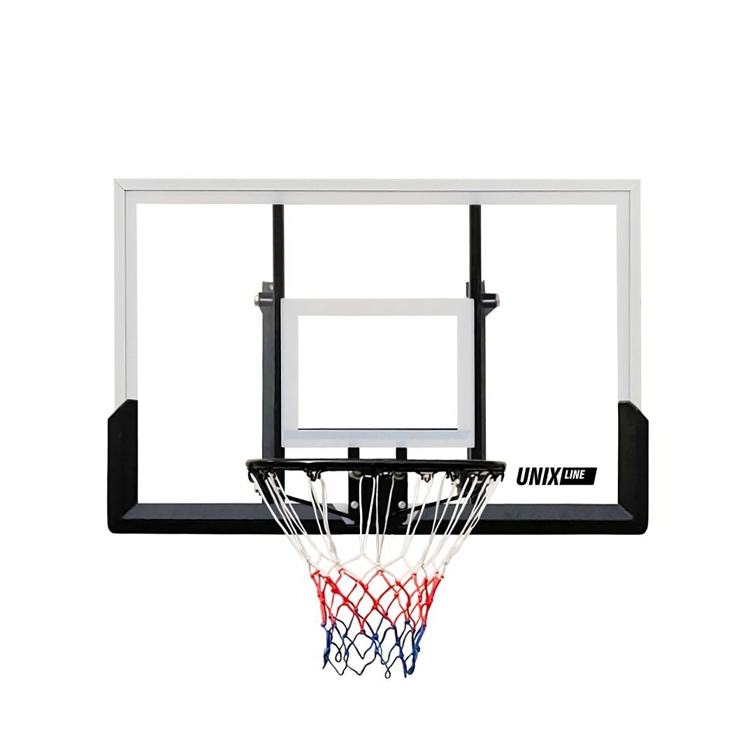 Баскетбольный щит UNIX line из поликарбоната в стальной раме B-Backboard Square диаметр кольца R45 - фото 4