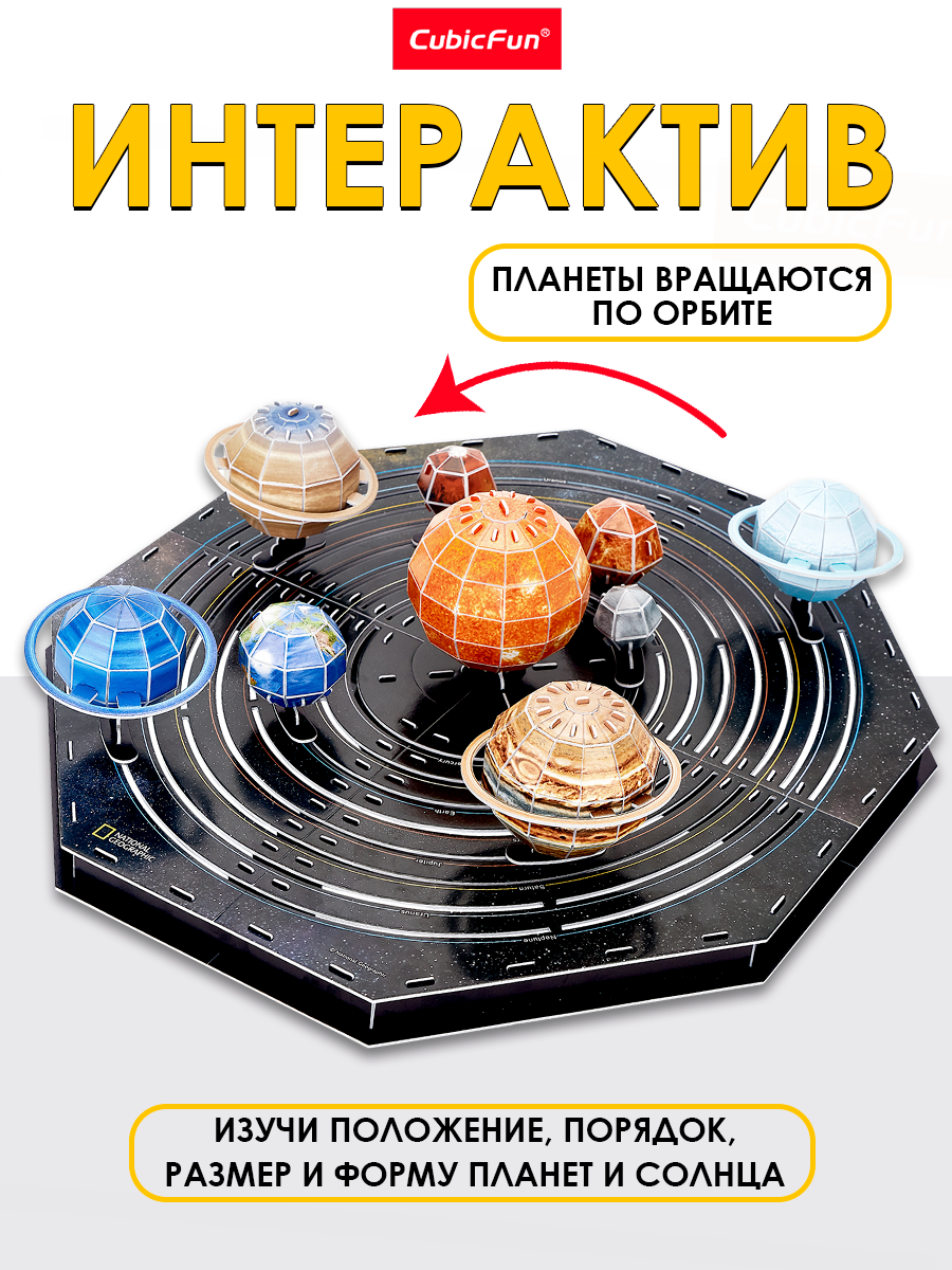 Пазл CubicFun Солнечная система сборка - фото 2