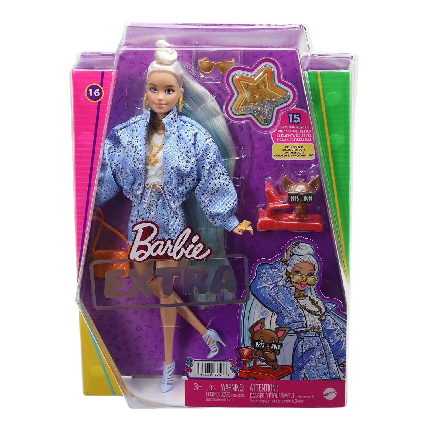 Кукла модельная Barbie Экстра HHN08 - фото 5