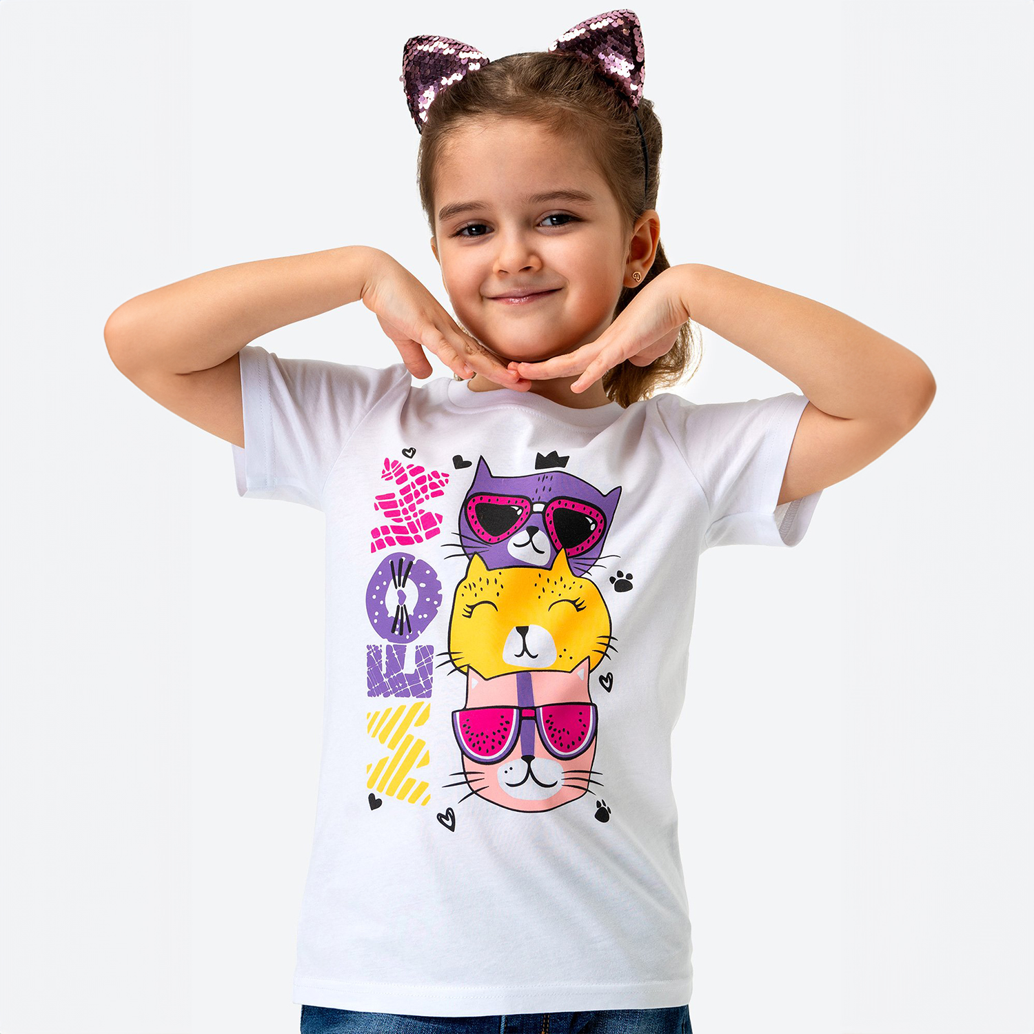 Футболка HappyFox HF55011Mmeow.белый - фото 6