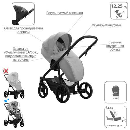 Коляска 2в1 Bebetto Explorer Air Lux