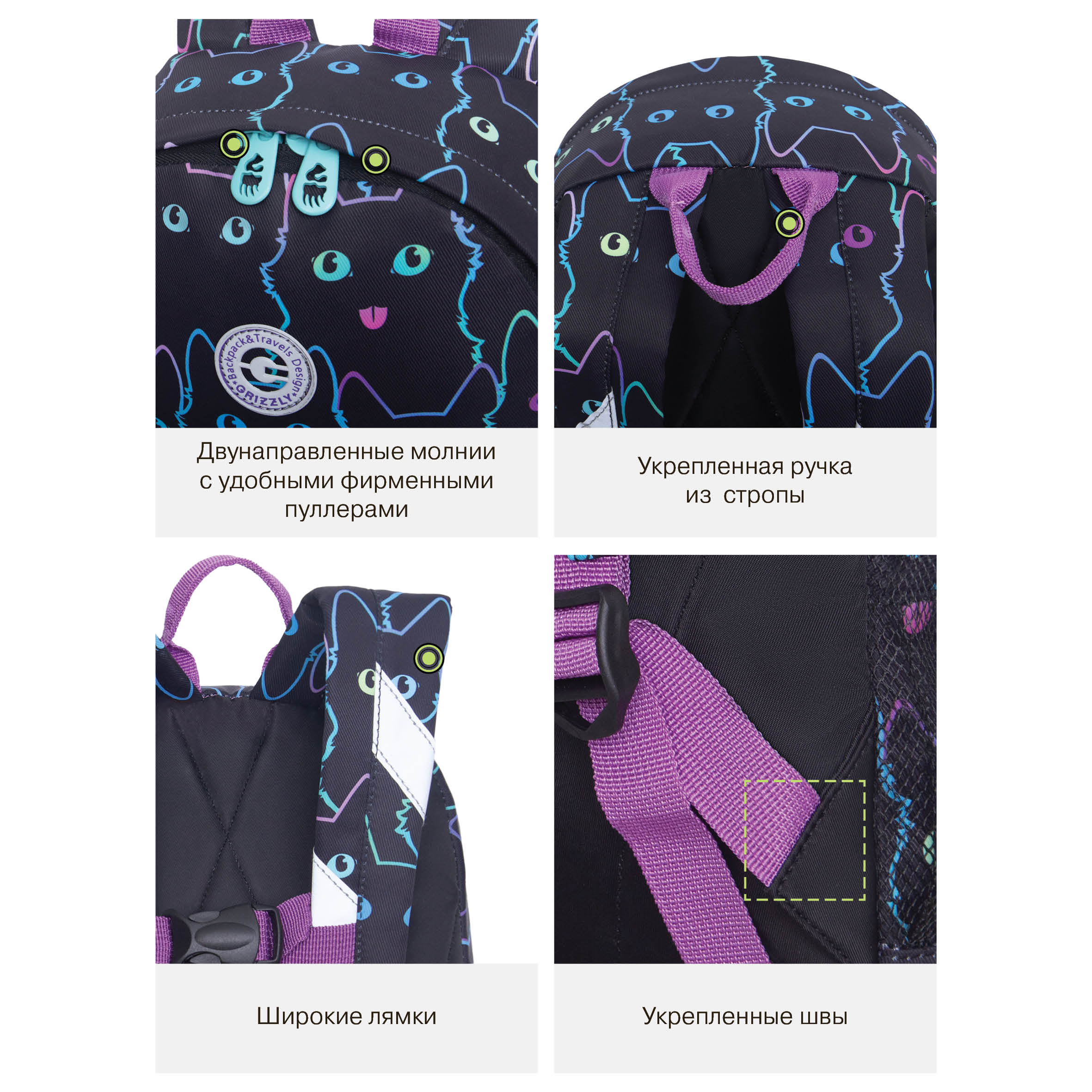 Рюкзак дошкольный Grizzly для девочки - фото 13