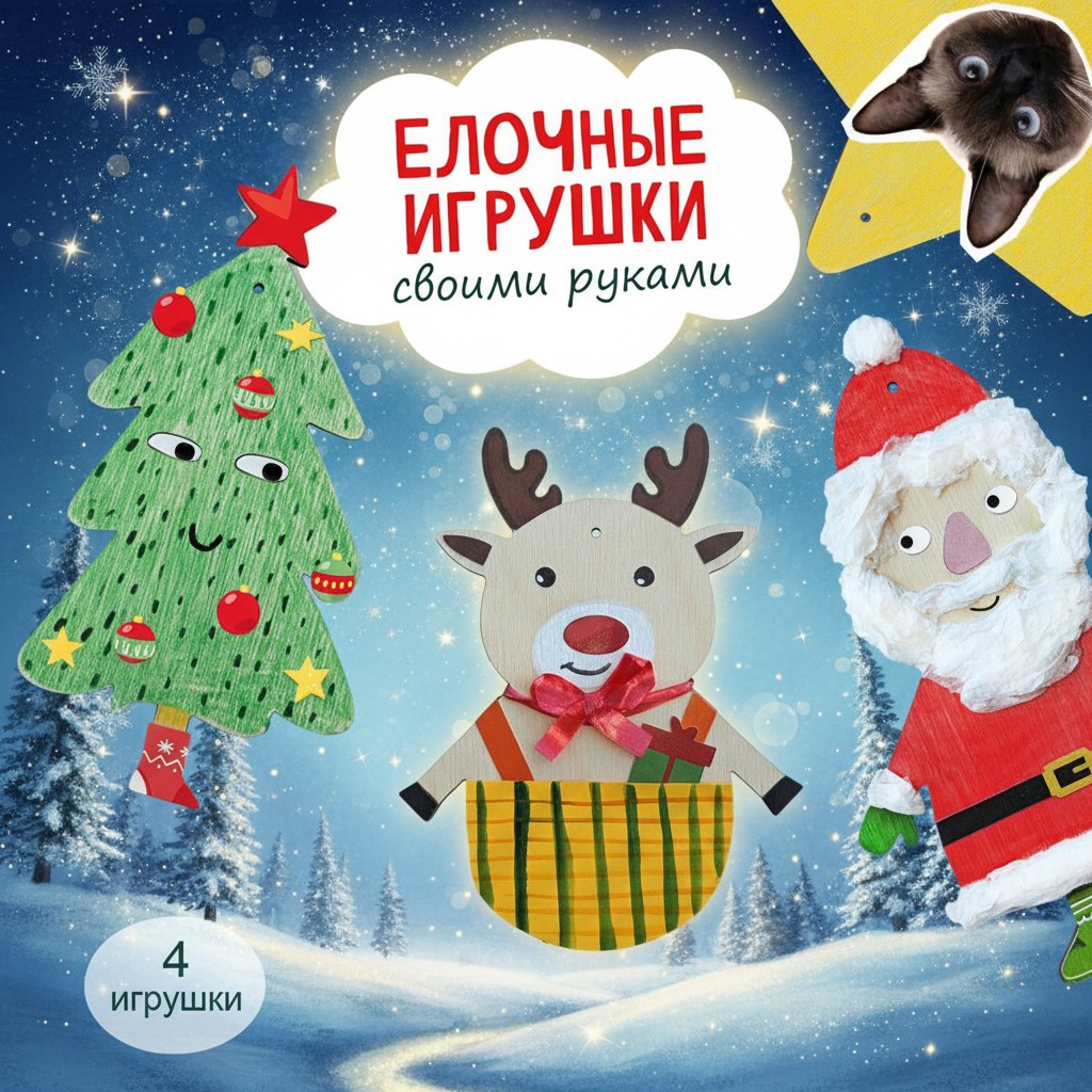 Елочные игрушки Happy Line набор для творчества - фото 1