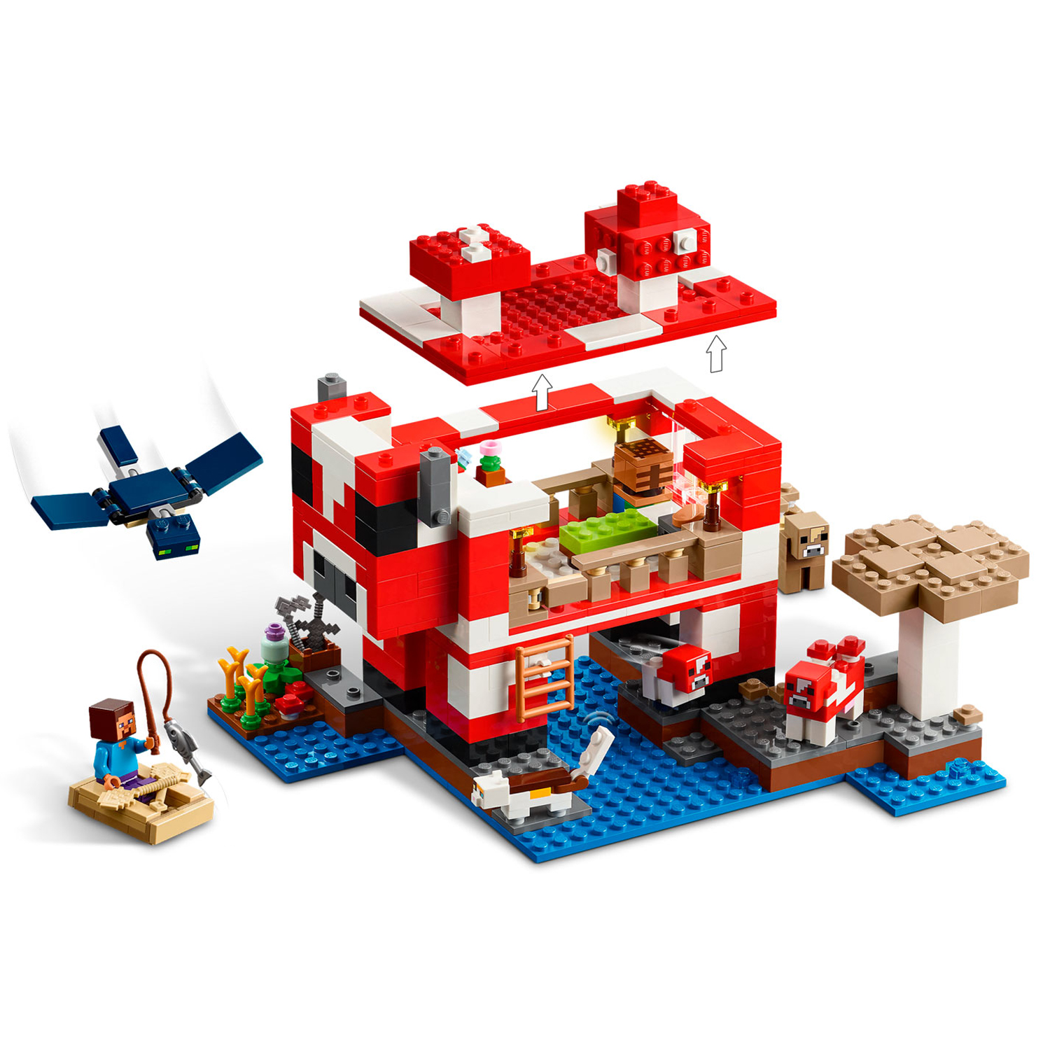 Конструктор LEGO Minecraft Грибной Дом 500 дет. - фото 9