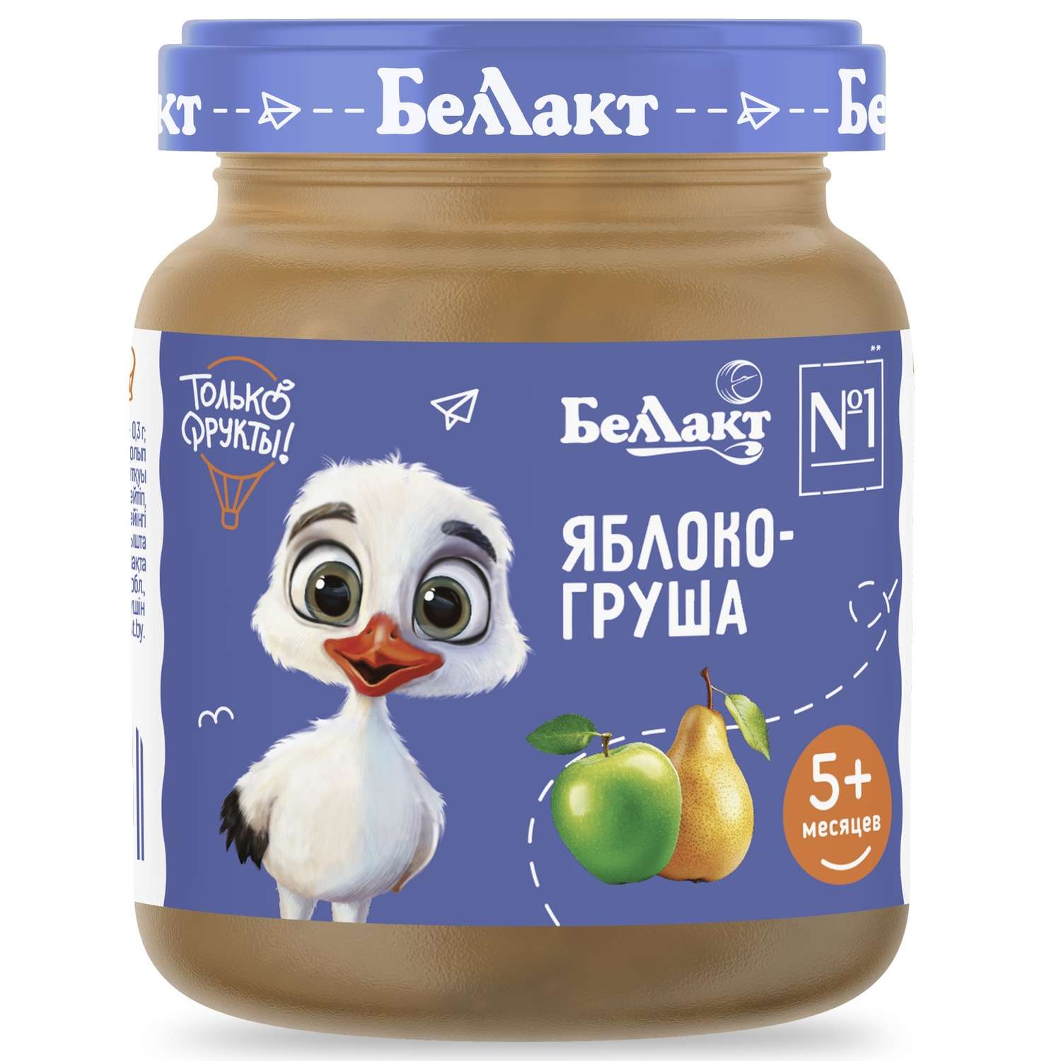 Пюре Беллакт яблоко-груша 100г с 6месяцев - фото 1