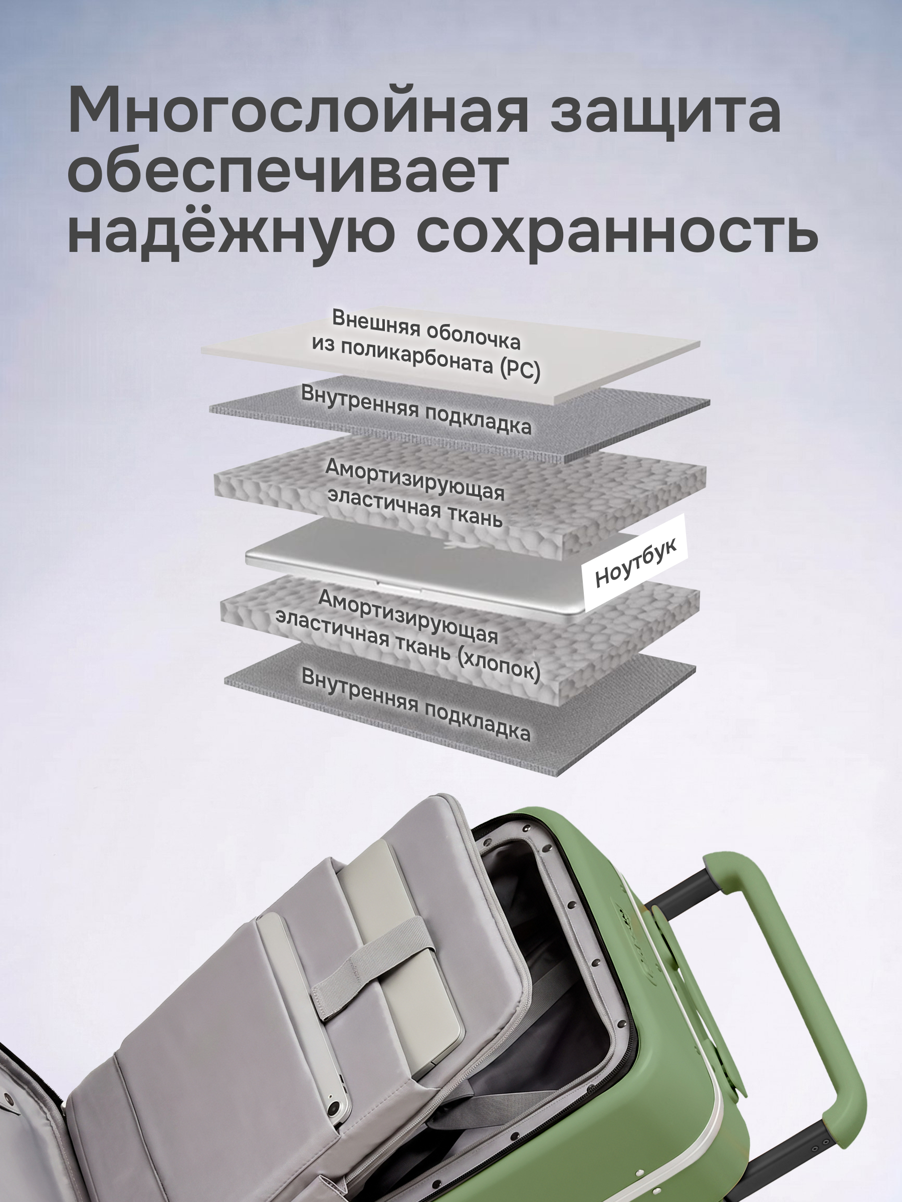 Чемодан MIXI M-9275 - фото 11