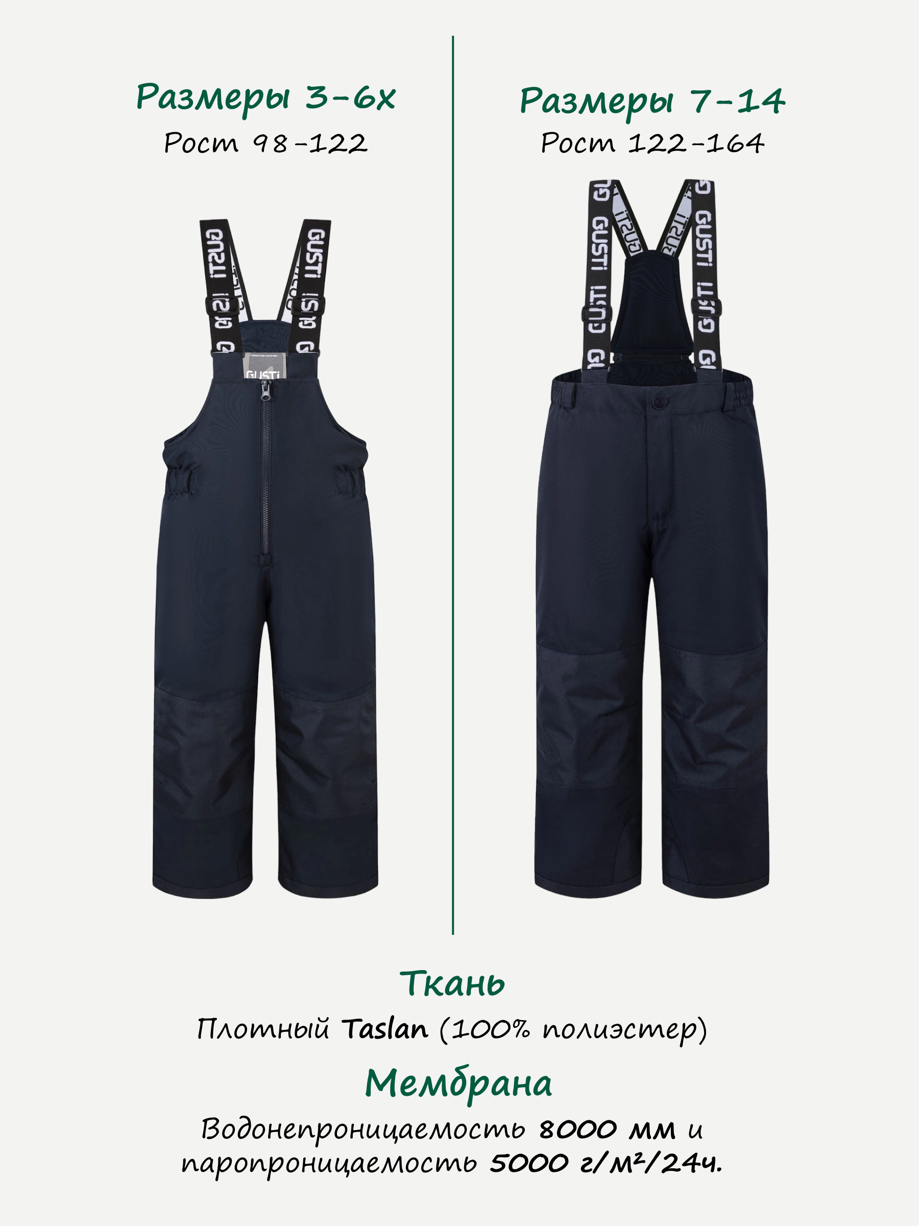 Куртка и полукомбинезон GUSTI GW4BS822-GREEN - фото 5