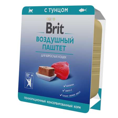 Корм для кошек Brit 100г паштет тунец